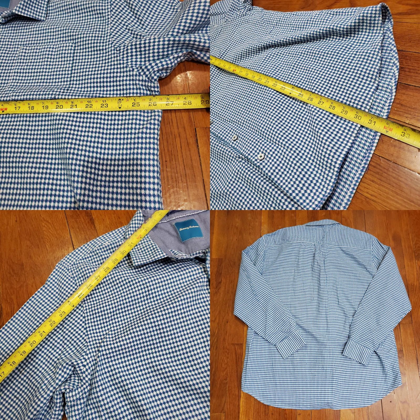 Tommy Bahama Tommy Bahama Shirt Mens 3XL Blue Check 100% Cotton Long Sleeve Button Front Size US XXL / EU 58 / 5 - 8 Thumbnail
