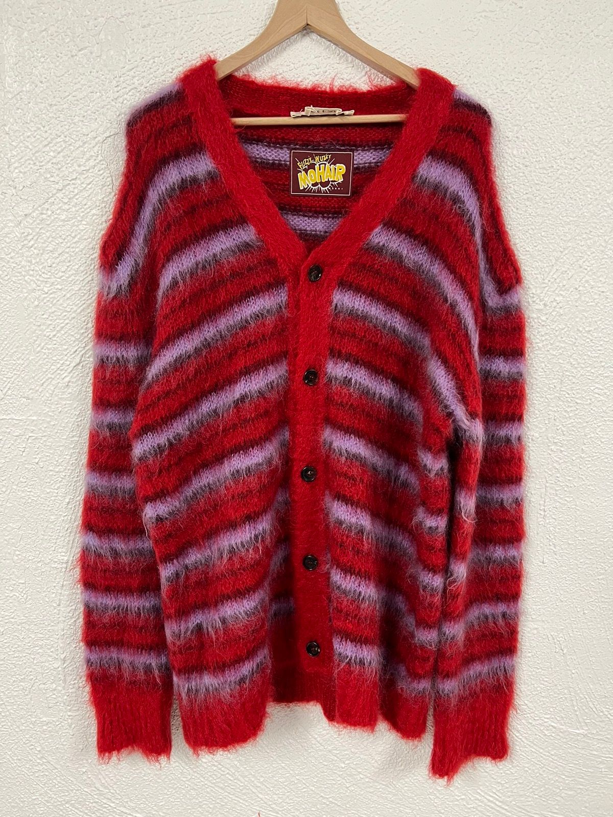 Pre-owned Marni Mohair Cardigan In Red