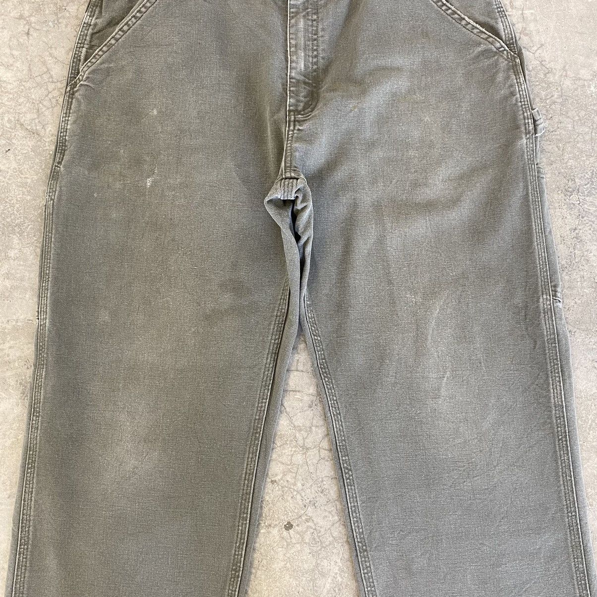 Carhartt × Vintage Vintage Carhartt Faded Moss Green Carpenter Work Pants Size US 36 / EU 52 - 11 Thumbnail