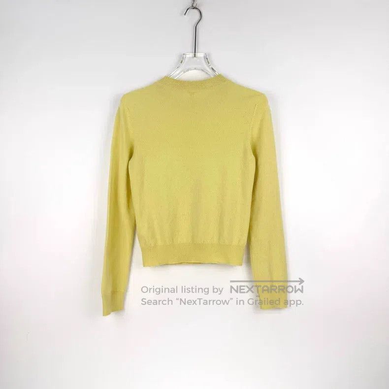 Hermes Hermes Yellow Large Logo Cashmere Sweater Size XS / US 0-2 / IT 36-38 - 4 Thumbnail