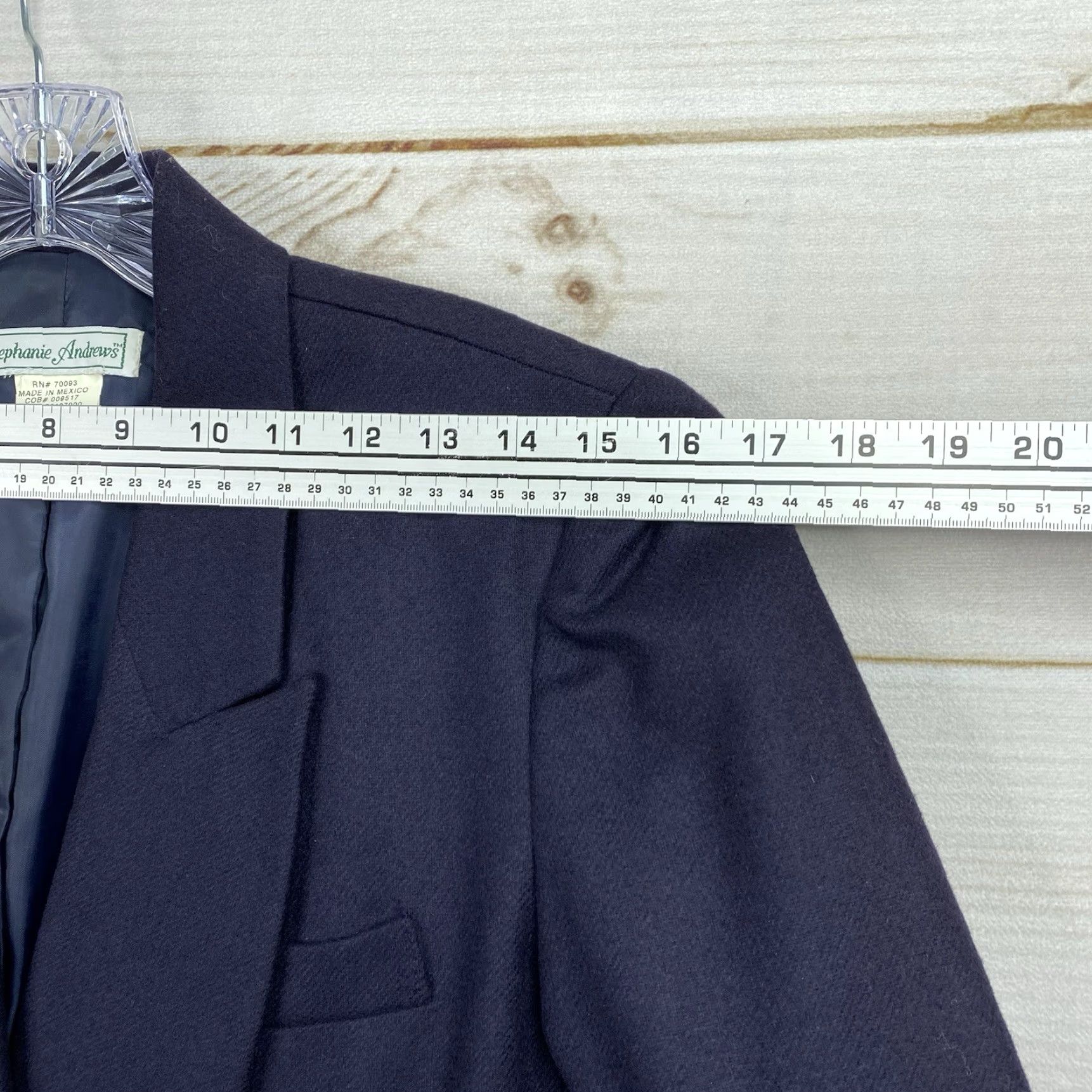 Vintage VINTAGE Stephanie Andrews Blazer Shirt Navy Blue Wool Lined Short Jacket Women’s 8 Preppy Nautical Classic 90s Mens Womens Size M / US 6-8 / IT 42-44 - 7 Thumbnail