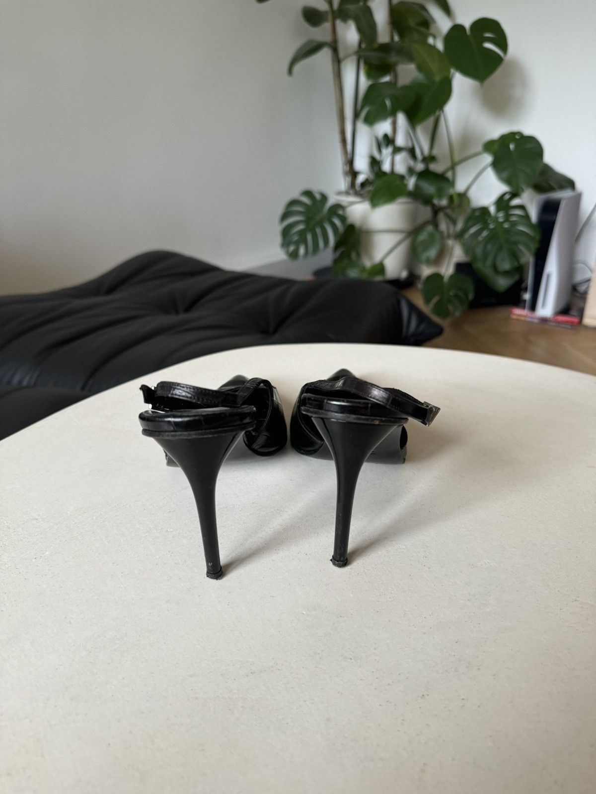 Versace Versace Jeans Couture Heels Black Leather Designer Luxury Size US 8 / IT 38 - 4 Thumbnail