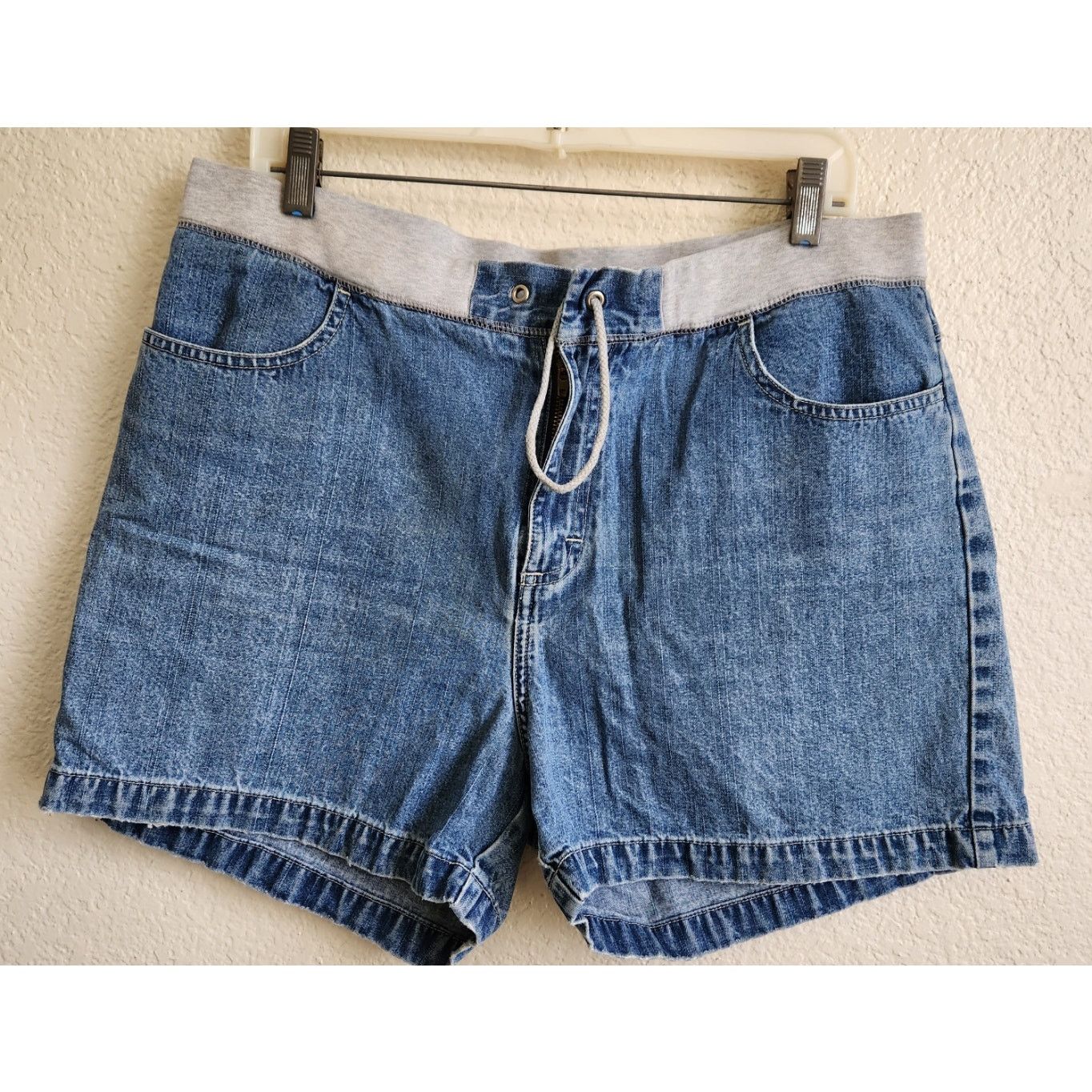 Other Riders Blue Denim Elastic Drawstring Waist 16W Lightweight Size 36" / US 14 / IT 50 - 1 Thumbnail