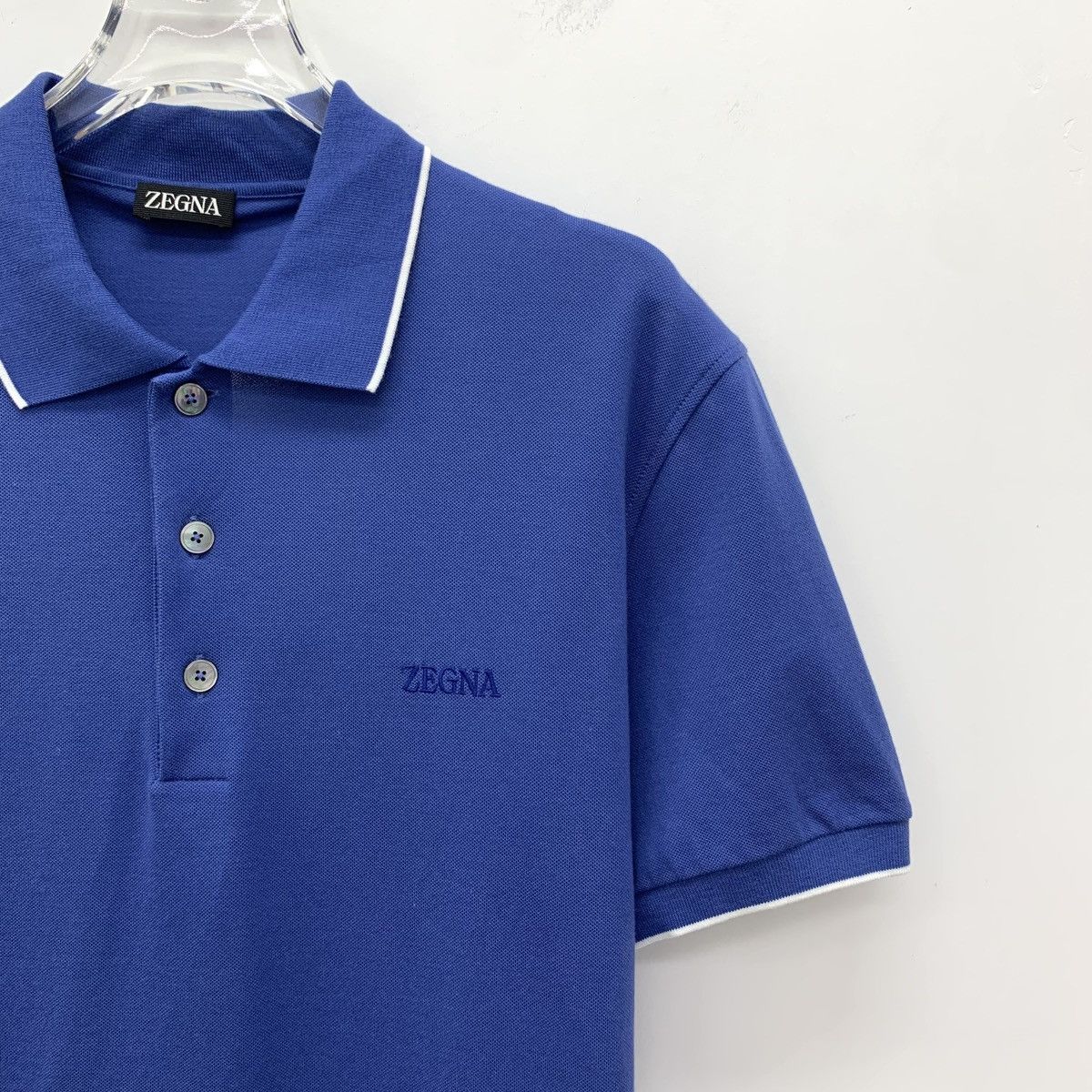 Z Zegna Zegna Collared Single-breasted Short Sleeve Polo Shirt K26WX Size US M / EU 48-50 / 2 - 3 Thumbnail