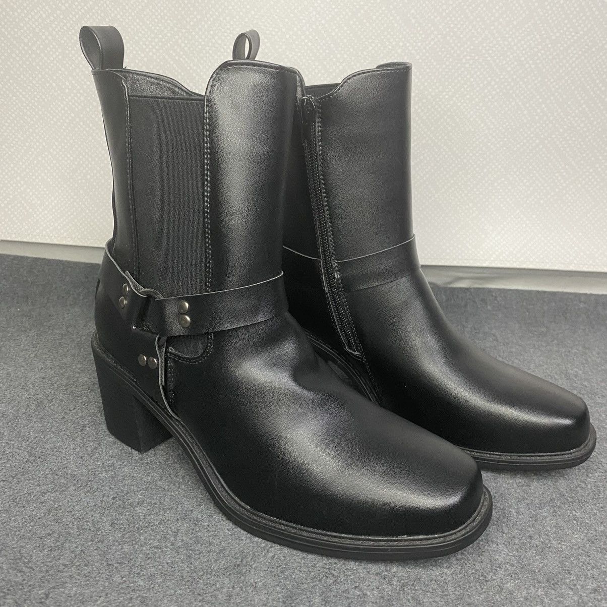 Other Pazzle Ankle Boots Womens Block Heel Western Black Sz 9 Size US 9 / IT 39 - 1 Thumbnail