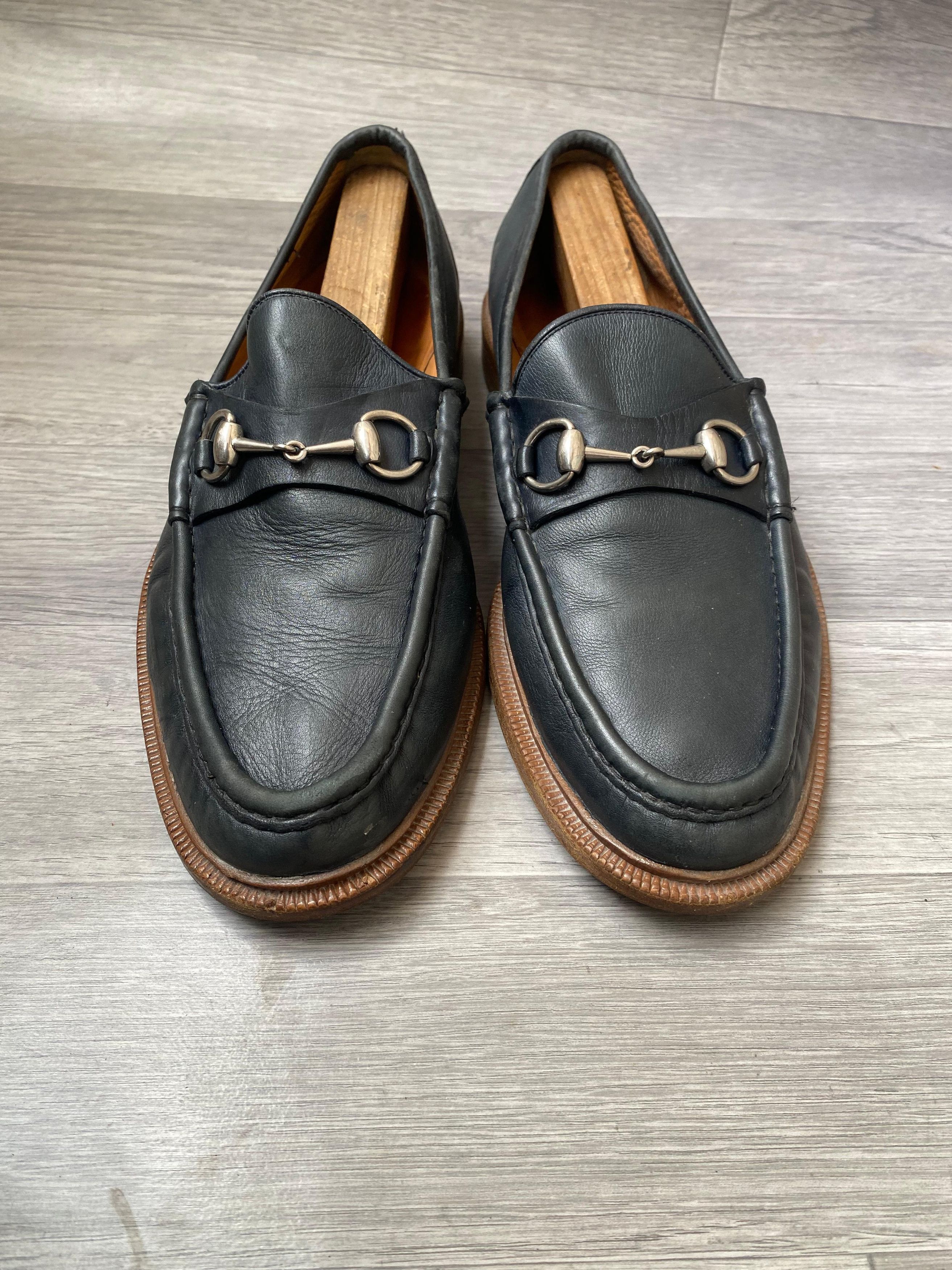 Gucci Gucci Horsebit Navy Slip On Loafers US11 Size US 11 / EU 44 - 1 Thumbnail