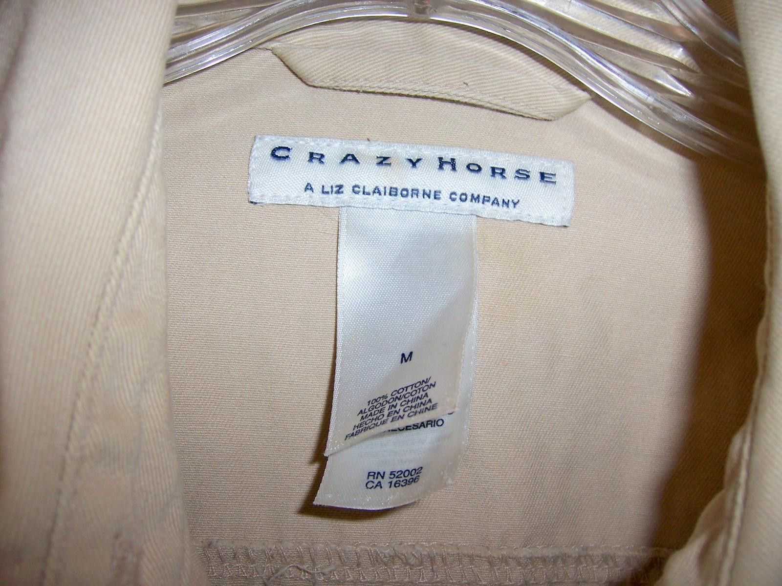 Liz Claiborne Crazy Horse Liz Claiborne-Women's Tan/Khaki Safari Jacket- M Size M / US 6-8 / IT 42-44 - 2 Thumbnail