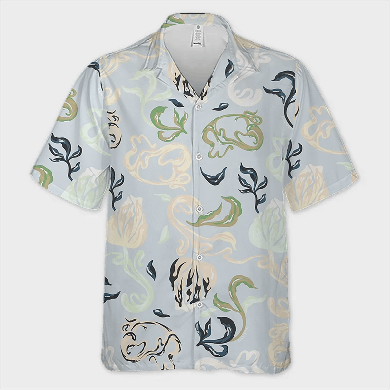 Designer Abstract-Print Cotton Shirt | Artistic Edge in Everyday Wear Size US S / EU 44-46 / 1 - 2 Thumbnail