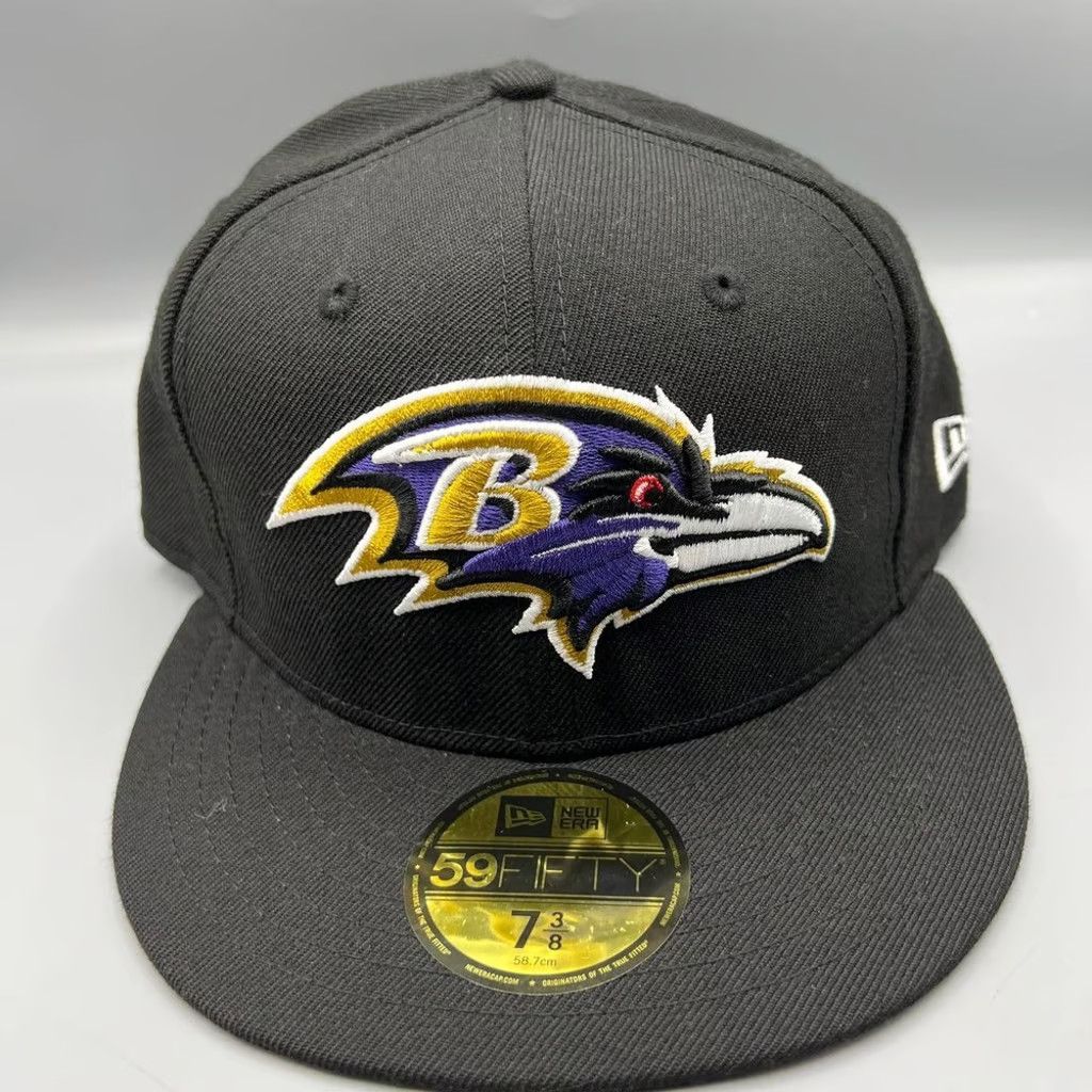New Era Baltimore Ravens Hat Men 7 3/8 59Fifty New Era NFL Fitted Size ONE SIZE - 1 Thumbnail