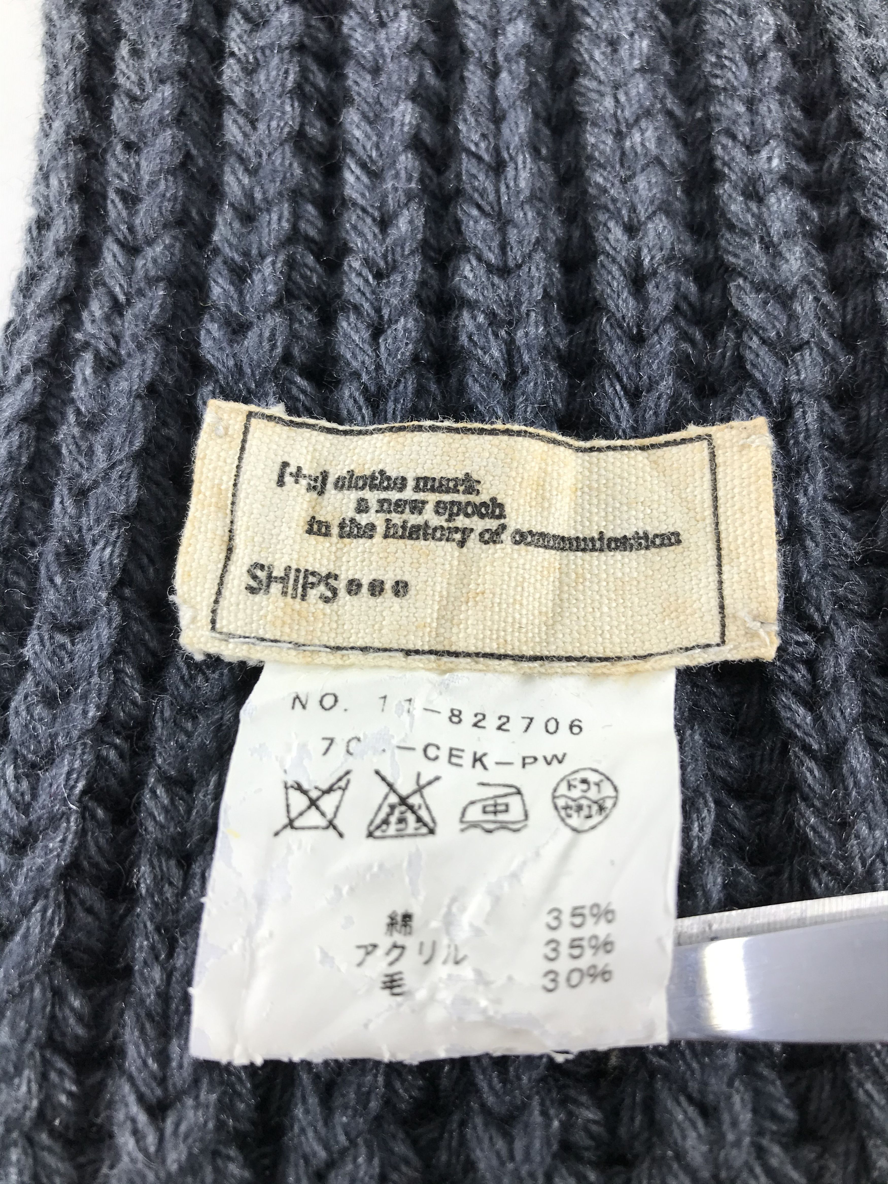 SHIPS Ships Pleated Wool Scarf Muffler V484 Size ONE SIZE - 4 Thumbnail
