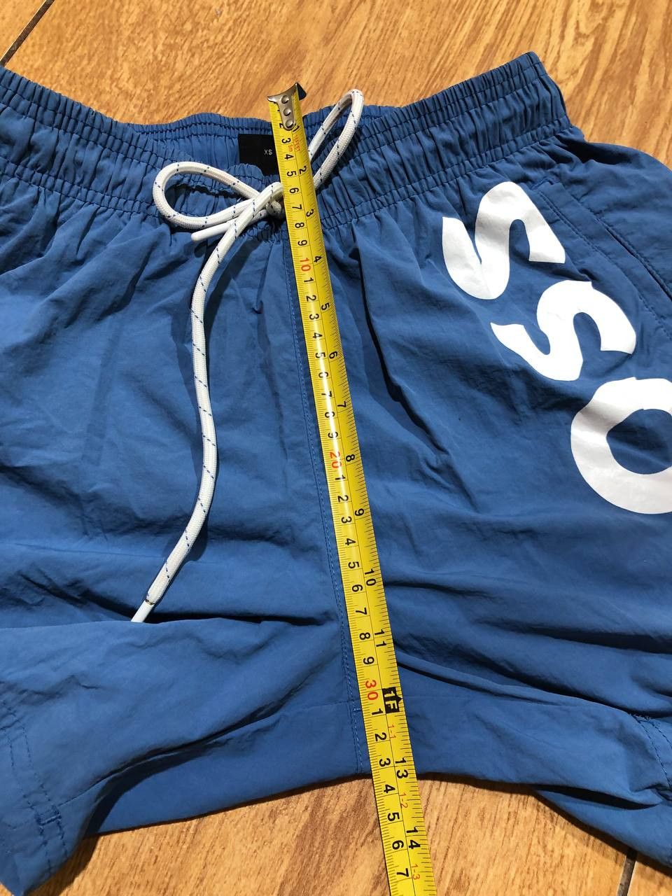 Hugo Boss Vintage Hugo Boss Big Y2K Logo Blue Shorts Size XS Size US 26 / EU 42 - 11 Thumbnail