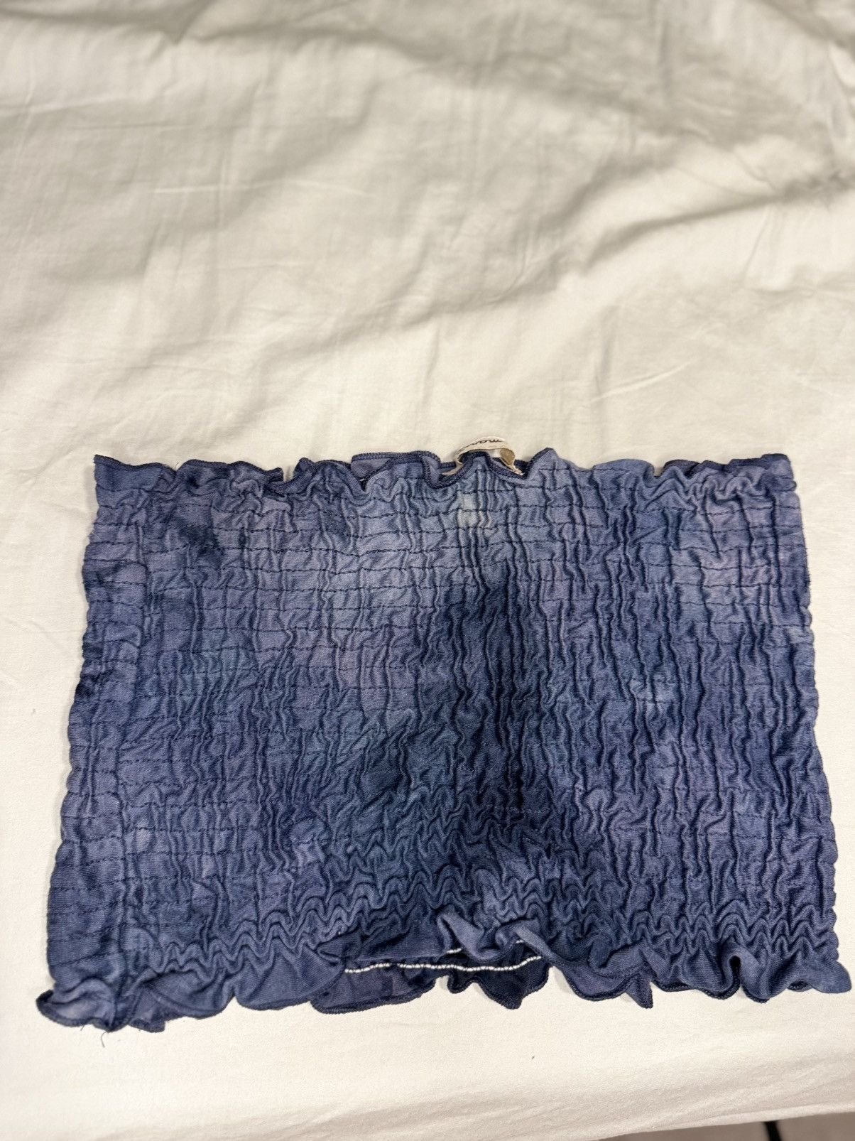 Other Vintage-Inspired Navy Blue Smocked Tube Top – Marci Brand Size ONE SIZE - 2 Thumbnail