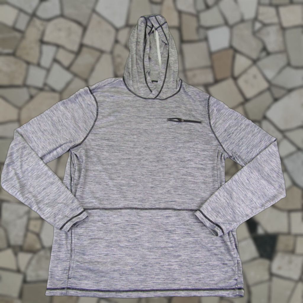 Vintage Zella Hoodie Womens Large Heather Blue Performance Pullover Sweater Athletic Gym Size L / US 10 / IT 46 - 1 Thumbnail