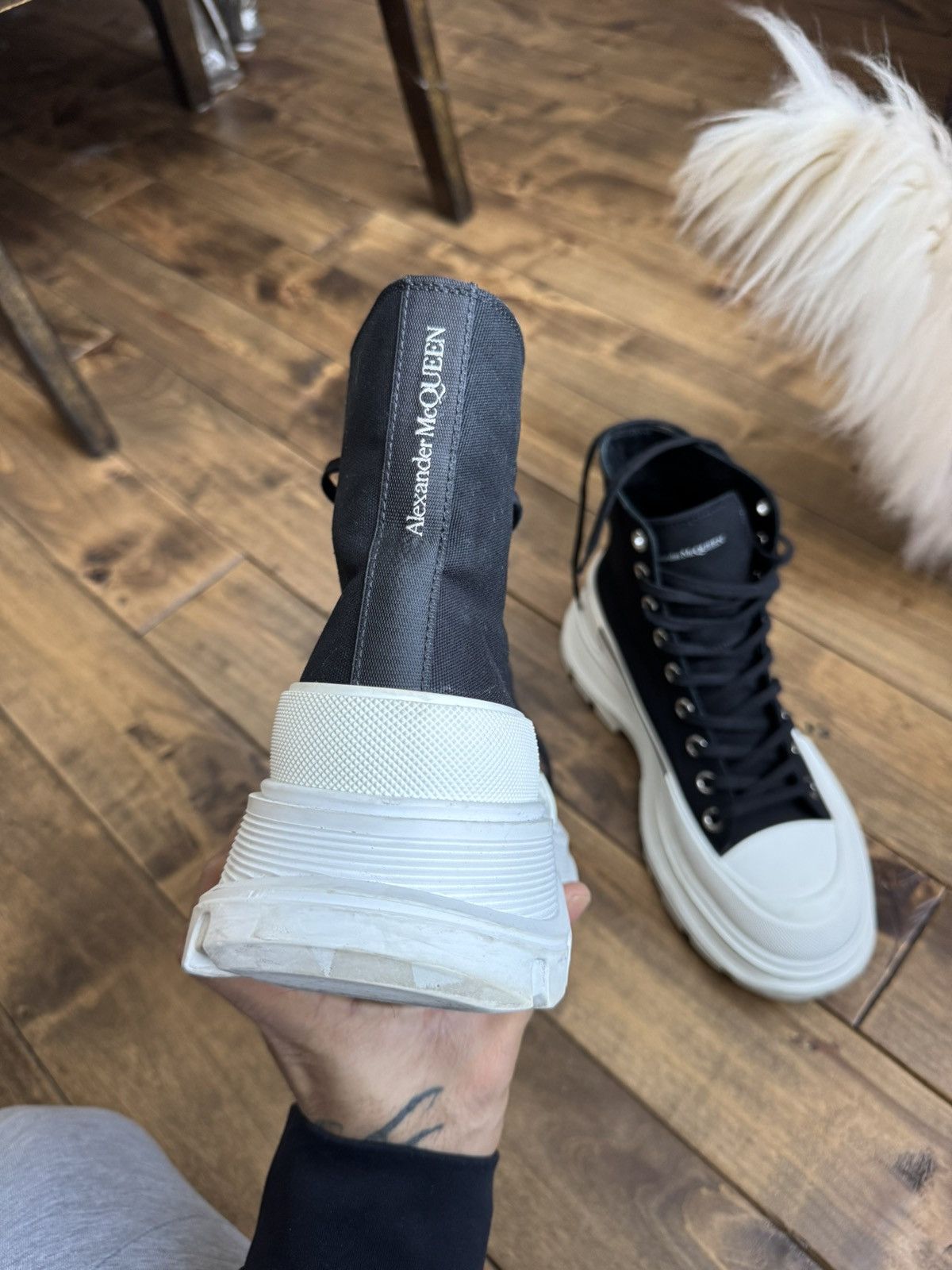 Alexander McQueen Alexander McQueen Tread Slick High Tops Chunky Sole Size US 7.5 / EU 40-41 - 8 Thumbnail