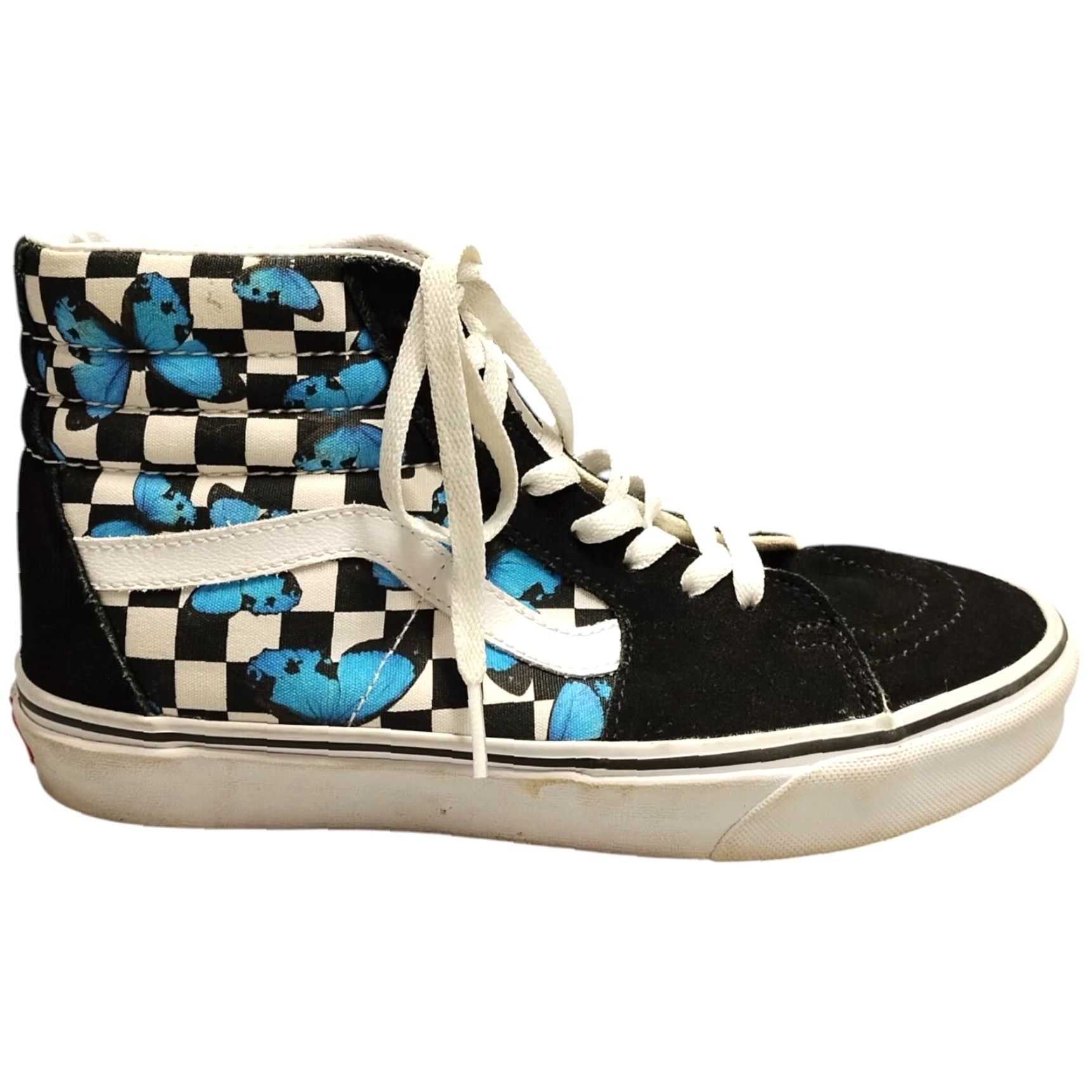 Vans VANS High Top Athletic Sneakers Unisex Size 8.5 Multi Butterfly Printed Round Toe Mens Size US M / EU 48-50 / 2 - 2 Thumbnail