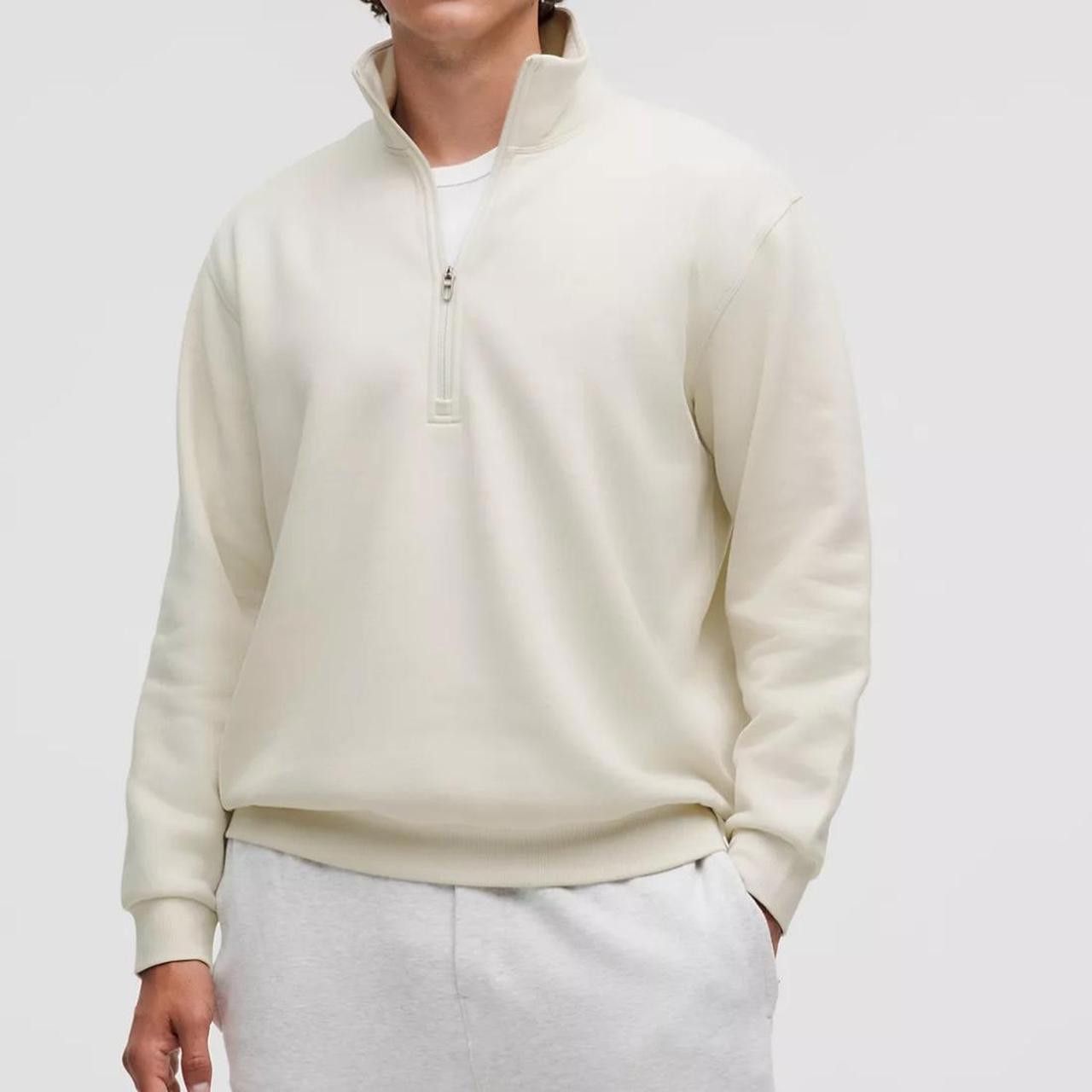 Lululemon Lululemon Men's White and Cream Jumper Size US L / EU 52-54 / 3 - 1 Thumbnail