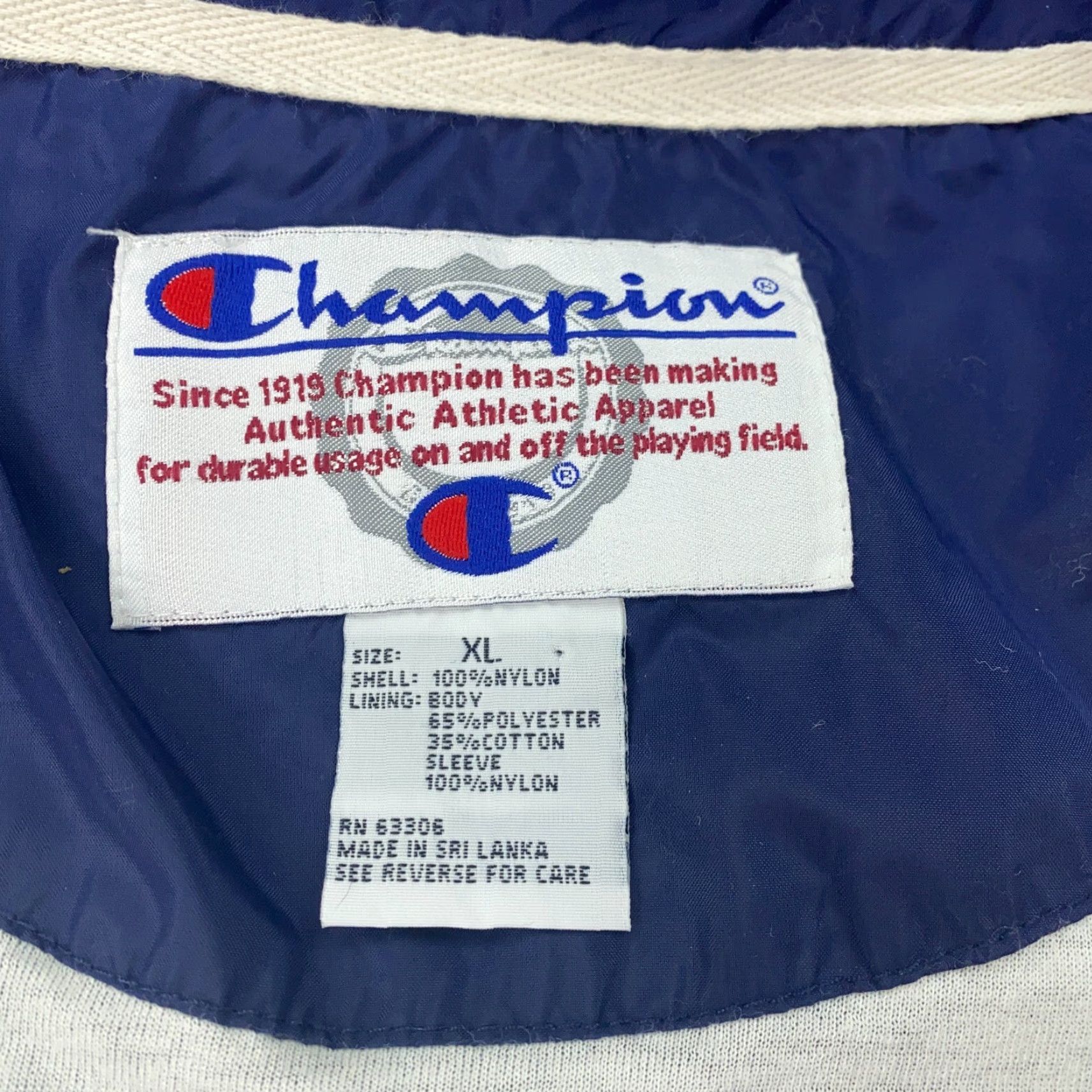 Champion VINTAGE Champion Windbreaker Jacket XL Blue Nylon Full Zip Casual Mens Size US XL / EU 56 / 4 - 6 Thumbnail