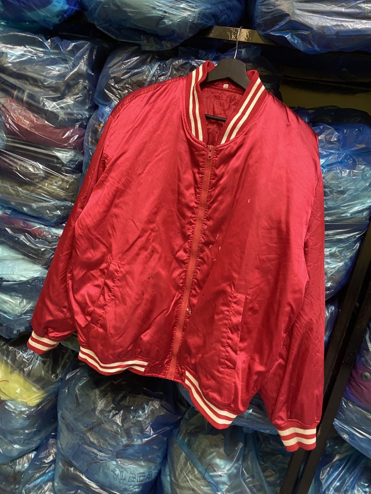 Vintage VINTAGE SATIN ZIPPER BOMBER JACKET Size US L / EU 52-54 / 3 - 2 Thumbnail