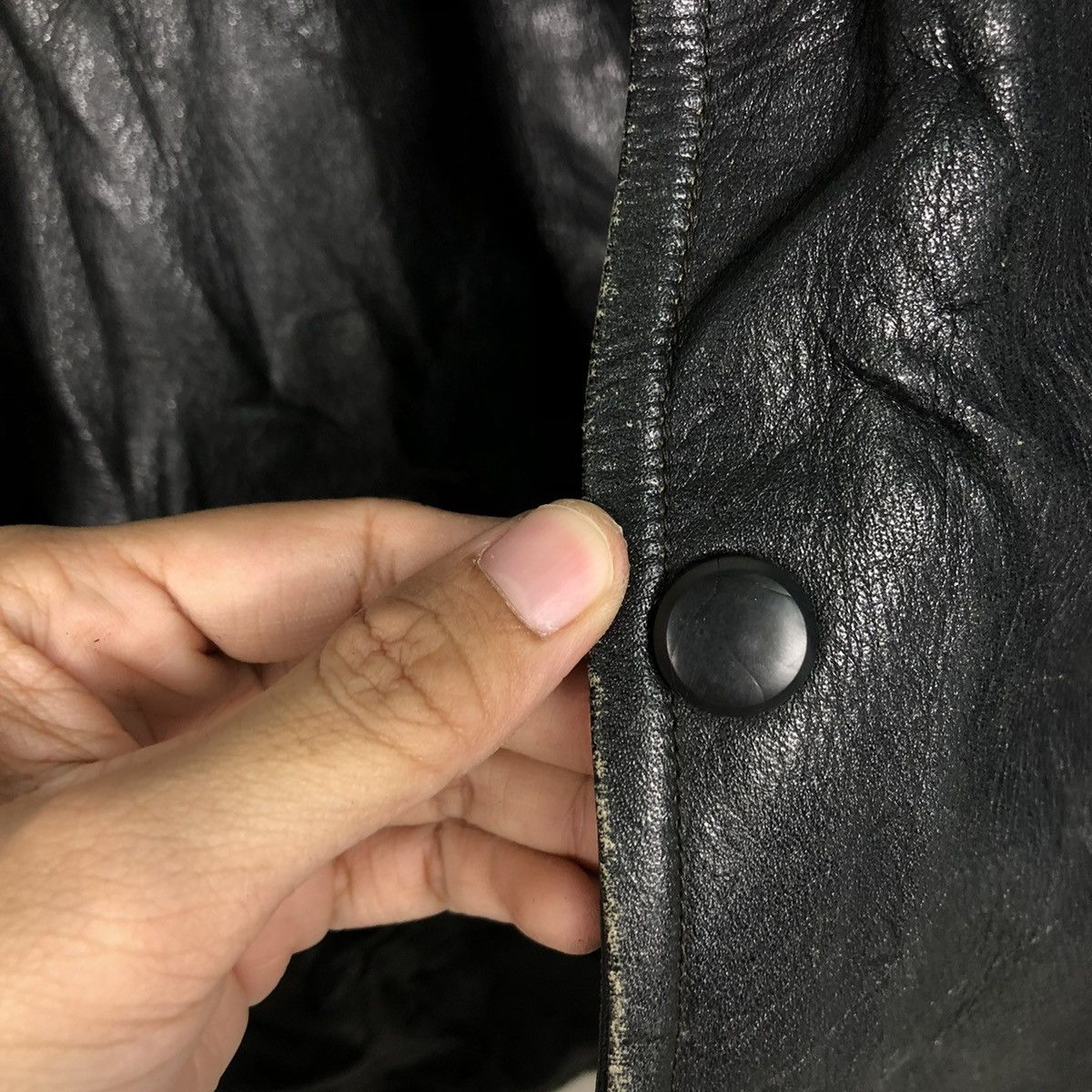 Japanese Brand 🔥VINTAGE 80’s BIKER LEATHER JACKET OXLEATHER FUR BLANKET Size US M / EU 48-50 / 2 - 17 Thumbnail