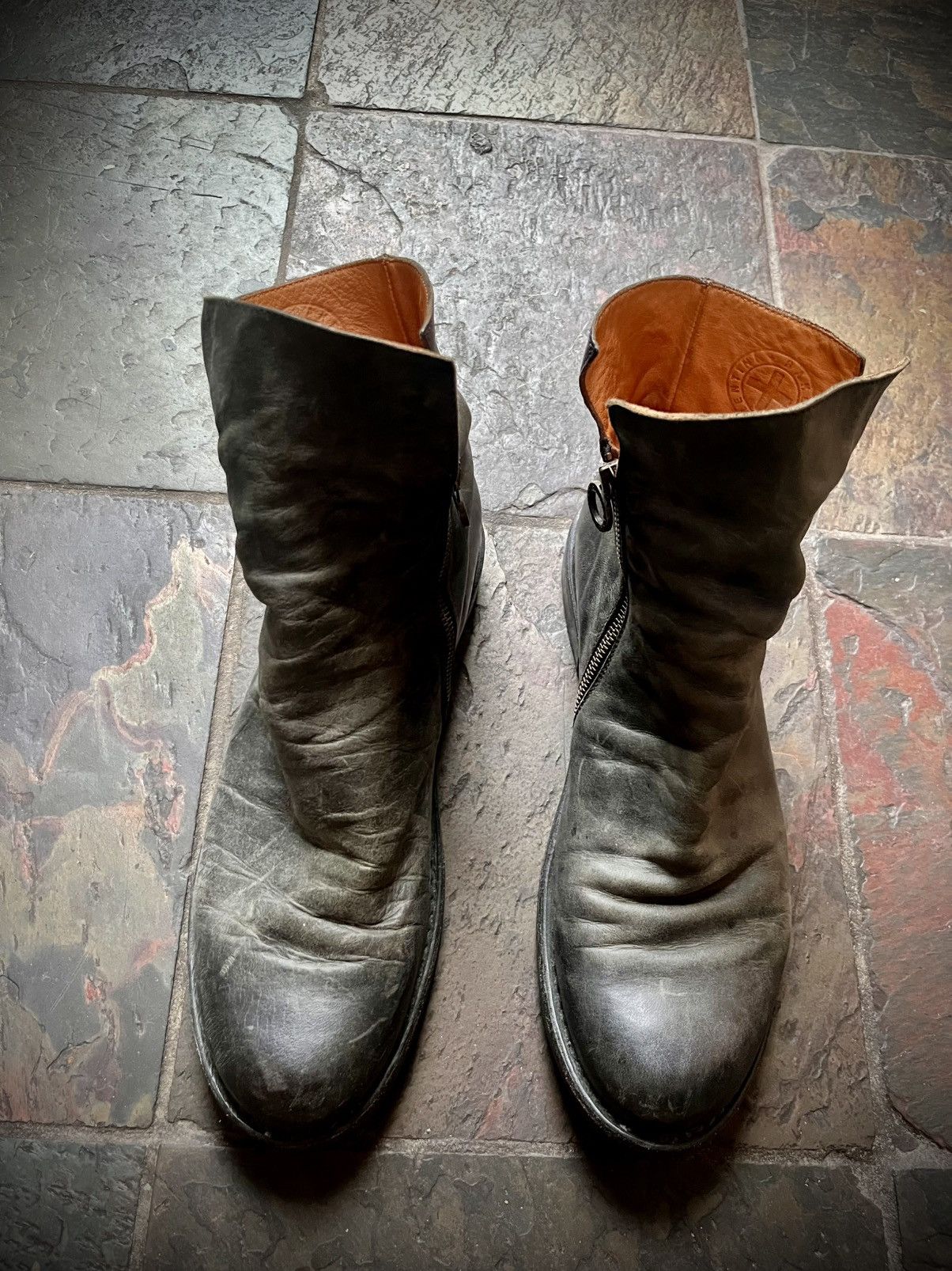 Fiorentini + Baker Fiorentini + Baker ELF Black Distressed Leather Boots Size US 10 / EU 43 - 1 Thumbnail
