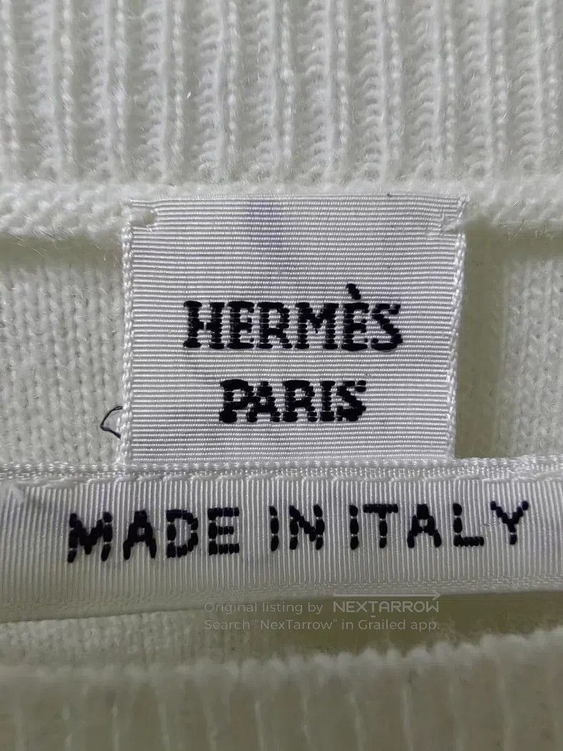Hermes Hermes White Cashmere and Wool Round Neck Long-Sleeve Cash Size XS / US 0-2 / IT 36-38 - 9 Thumbnail