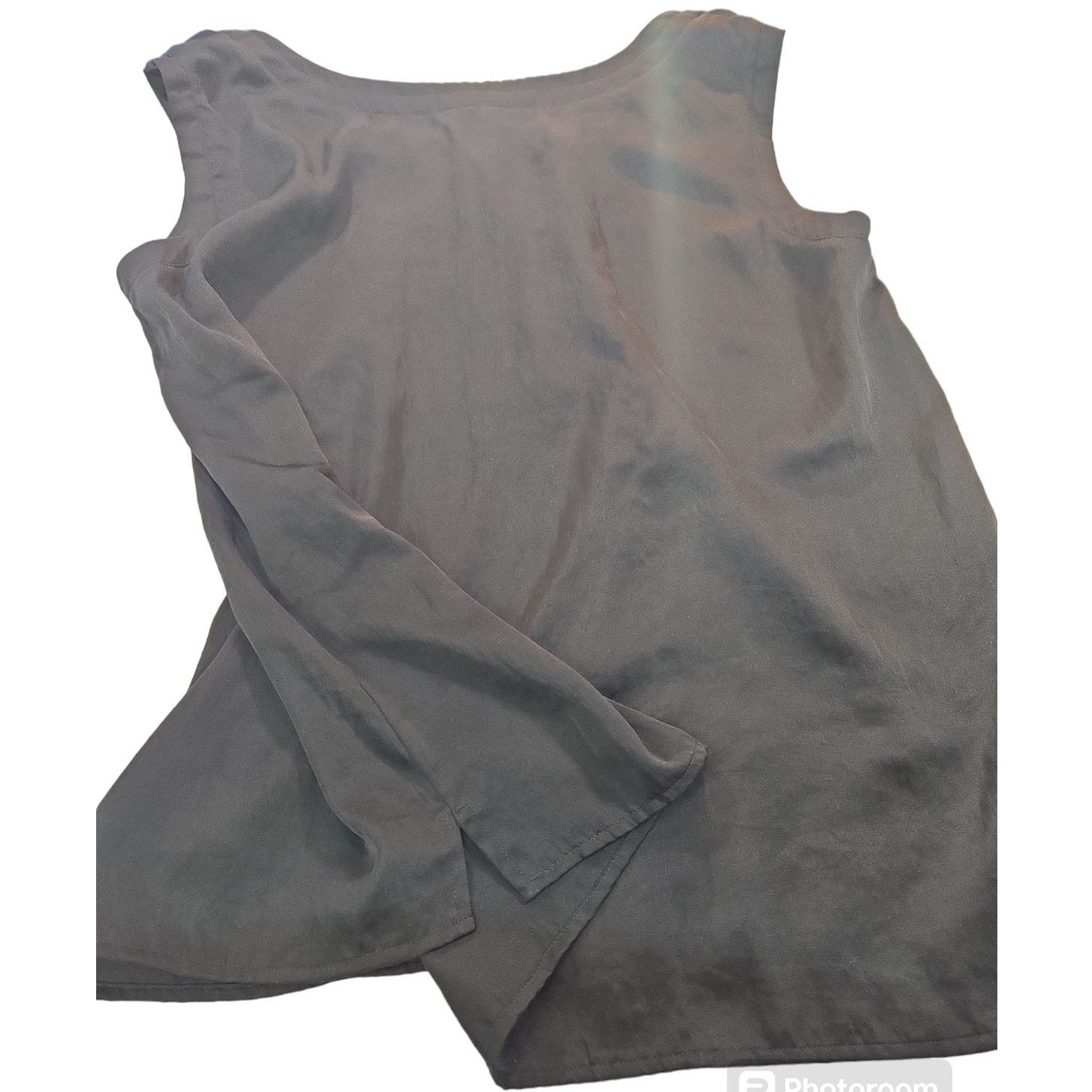 Other Talbots | Black, Pleated Front Tank Top | Size Large Size L / US 10 / IT 46 - 4 Thumbnail