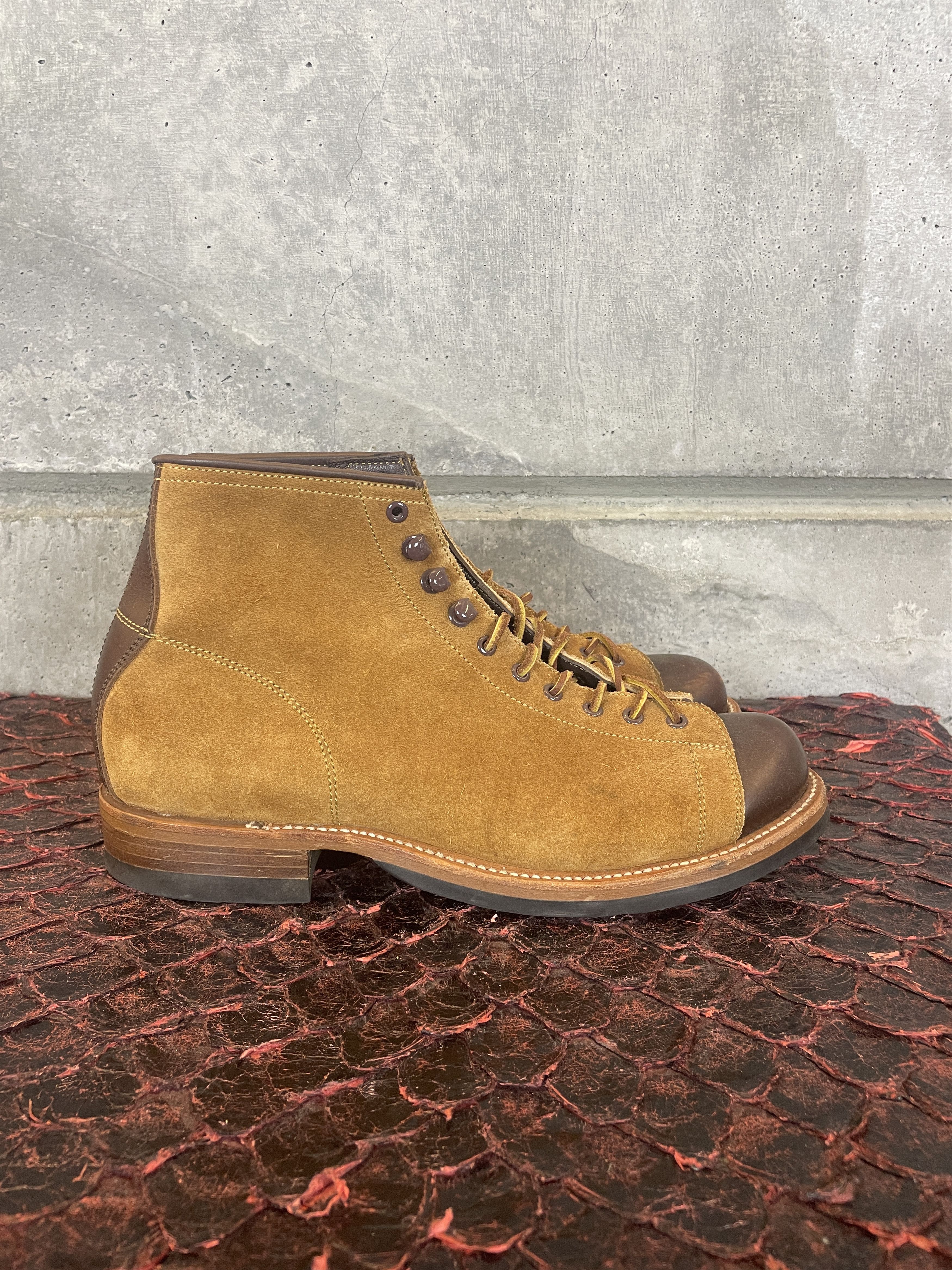 Yuketen Polish Work Boots CC Brown x G Brown Suede