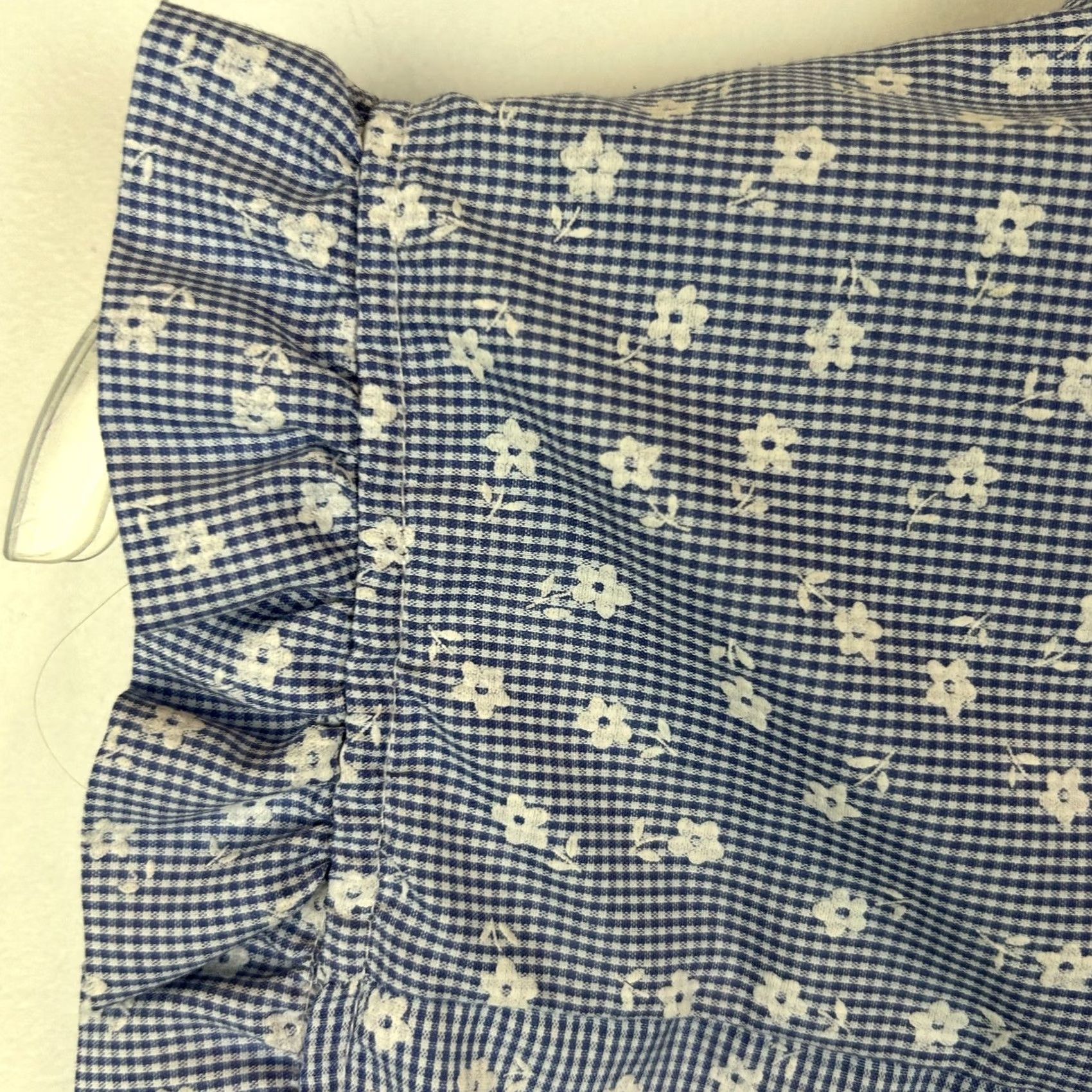 Vintage Love Notes Milkmaid Top Womens M Sleeveless Button-Up Floral Blue Shirt Size M / US 6-8 / IT 42-44 - 7 Thumbnail
