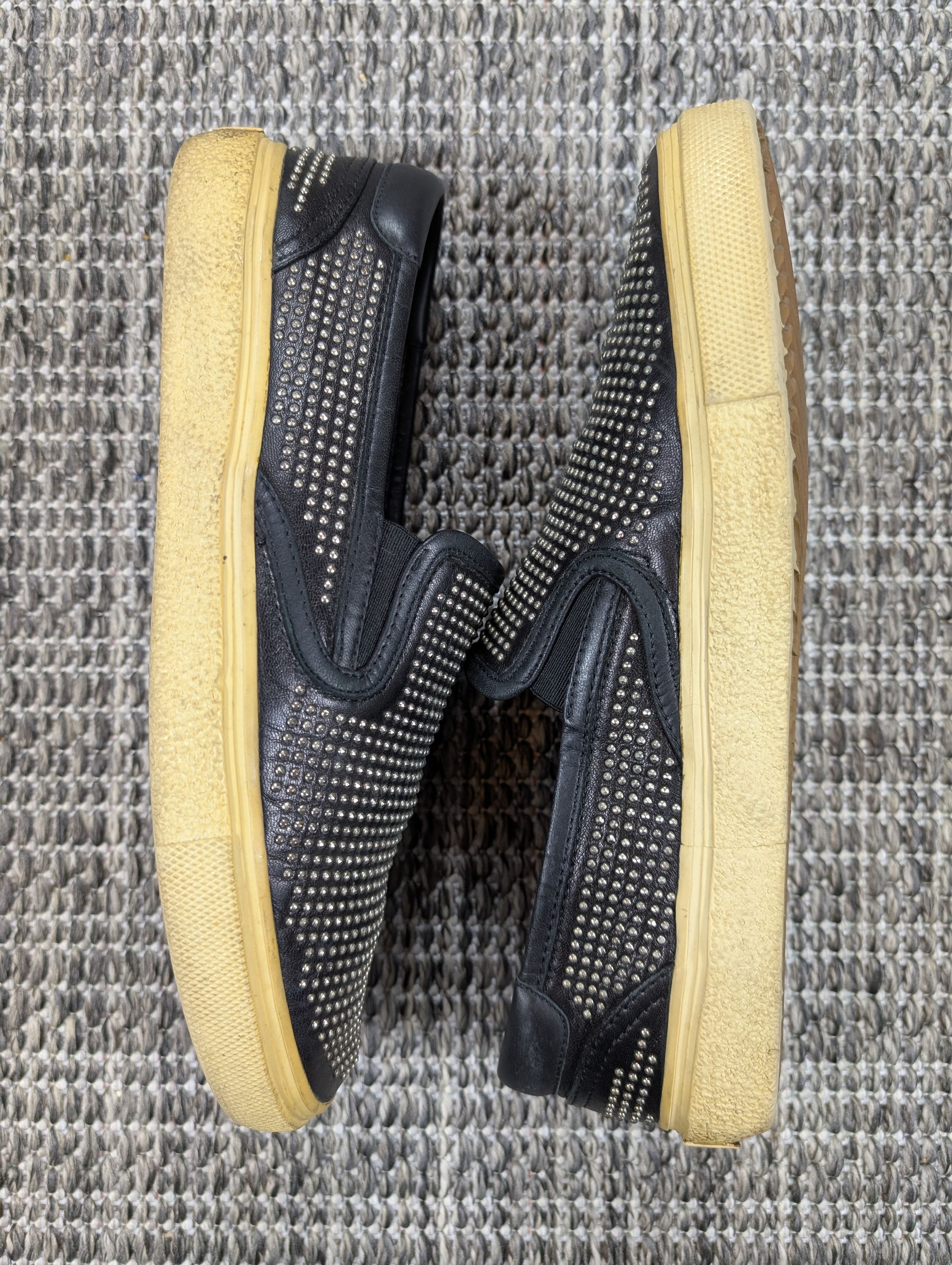 Saint Laurent Paris Saint Laurent Hedi Slimane FW14 Studded Slip On Sneakers Size US 8.5 / EU 41-42 - 9 Thumbnail