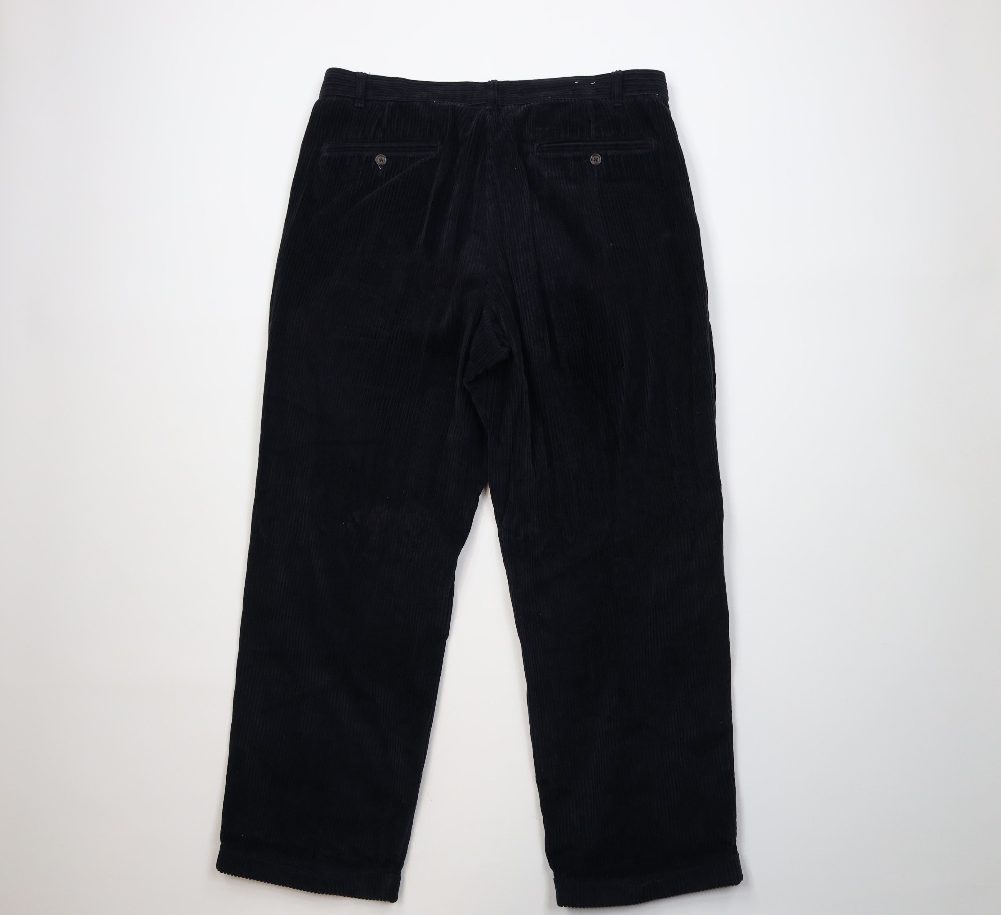 Eddie Bauer Vintage 90s Eddie Bauer Wide Leg Corduroy Pants Navy Blue Size US 38 / EU 54 - 8 Thumbnail