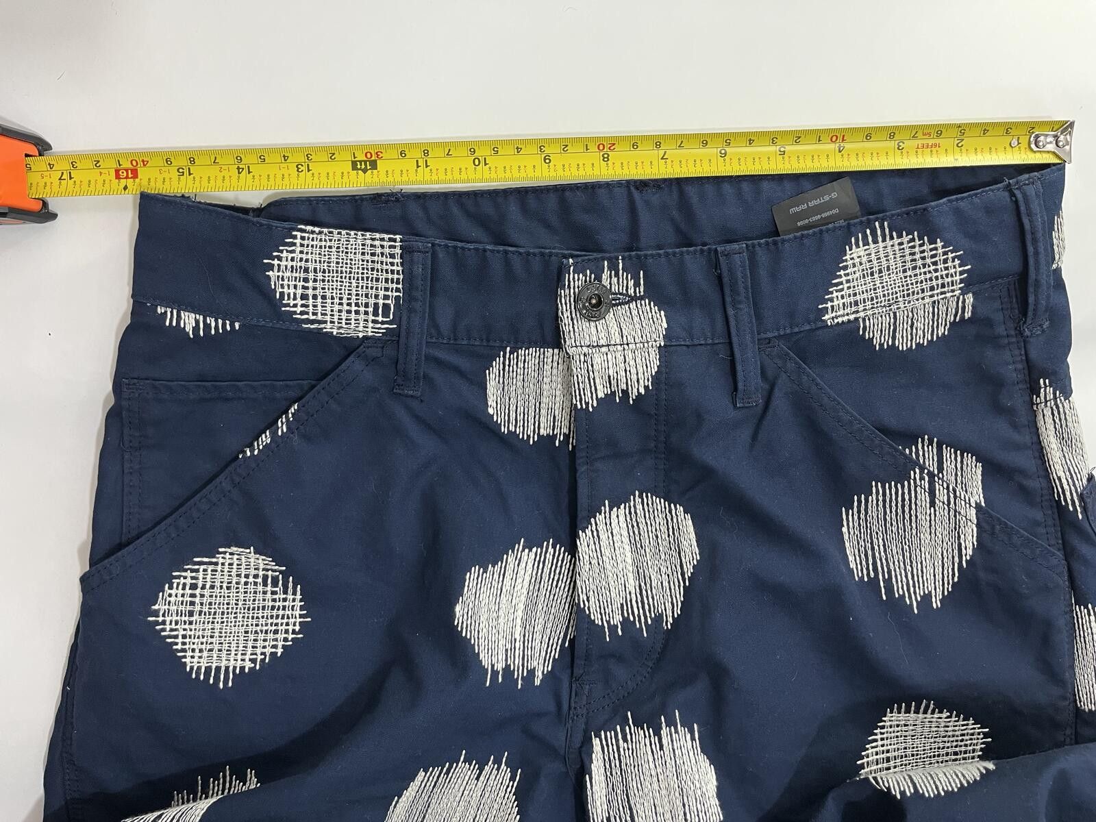 Other G-Star RAW x Pharrell 5622 3D Tapered Sashiko Dot Navy Pants Size US 33 - 12 Thumbnail
