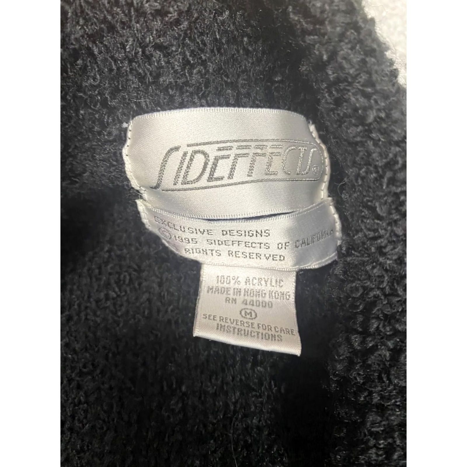 Vintage Side Effects Womens Cardigan Black Medium Long Glam 90s Size M / US 6-8 / IT 42-44 - 4 Thumbnail