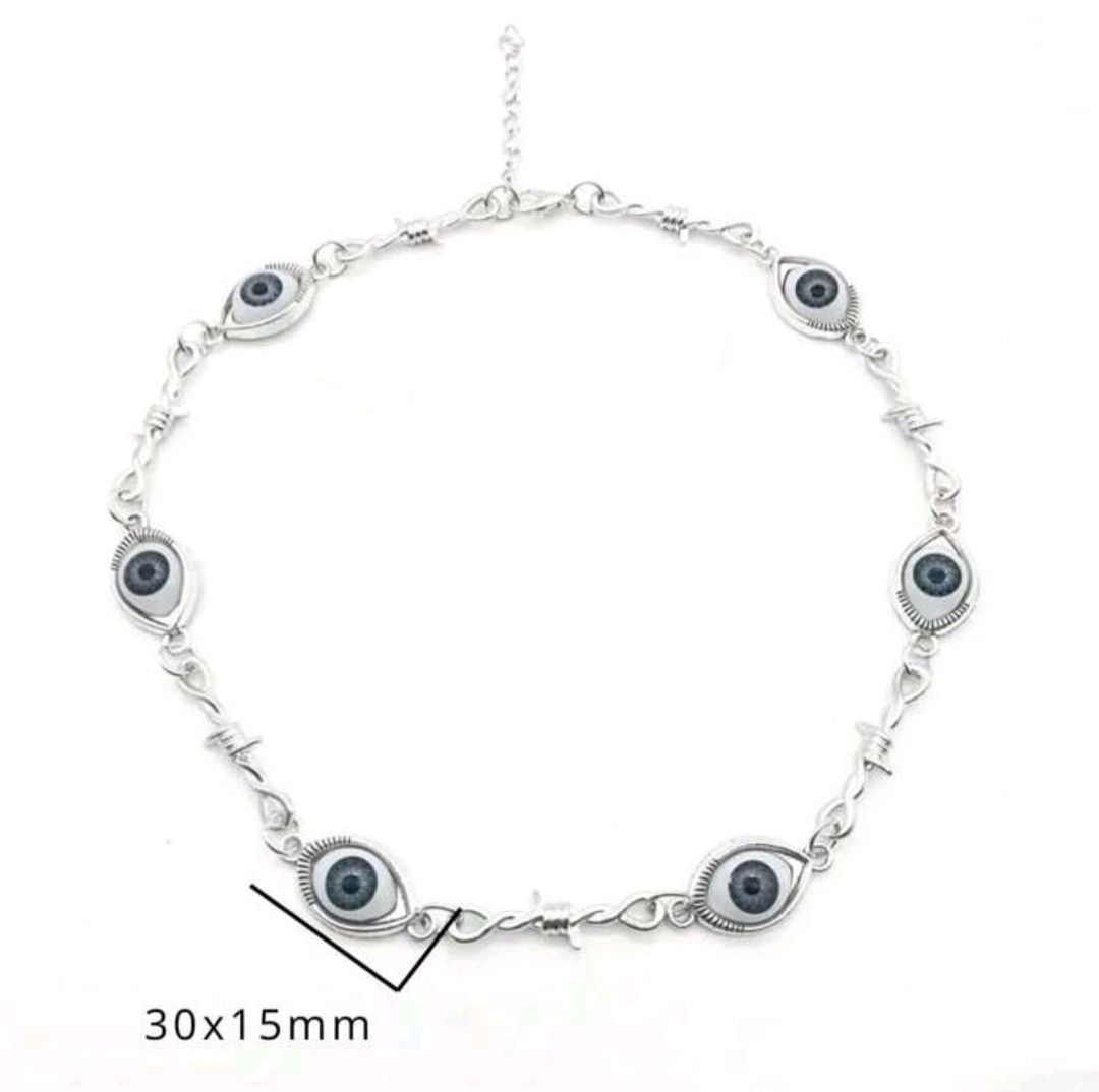 Japanese Brand × Jewelry Blue Eyes Necklace Allien Eyes Small Iron Wired Thorn Size ONE SIZE - 4 Thumbnail