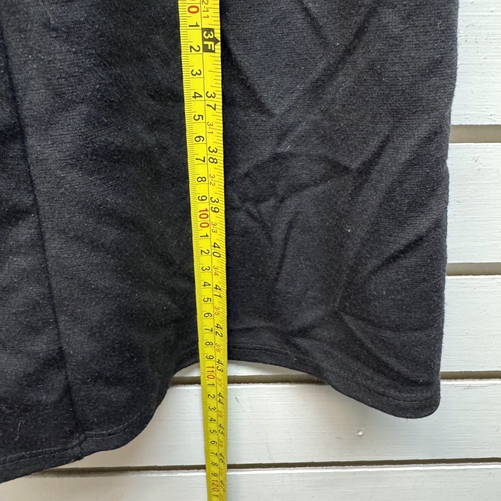 Vintage Simonton Says Dress 1X Plus Minimalist Modern Goth Witchy Urban Chic Lagenlook Knee Length V-Neck Long Sleeve Solid Knit Black Womens Size XL / US 12-14 / IT 48-50 - 3 Thumbnail