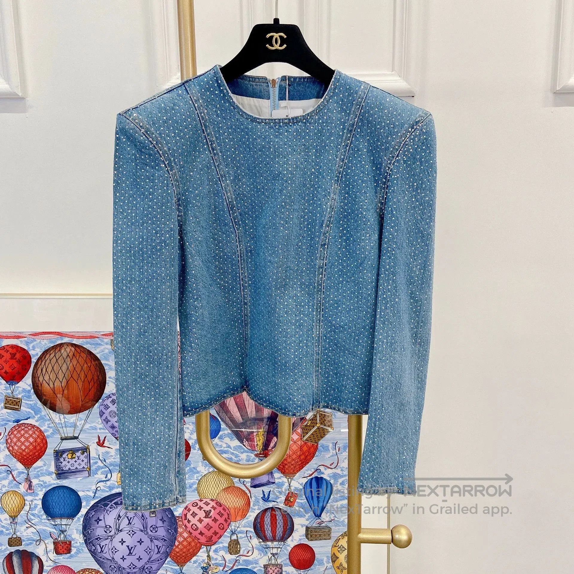Balmain BALMAIN Full Diamond Denim Jacket. Size US L / EU 52-54 / 3 - 1 Thumbnail