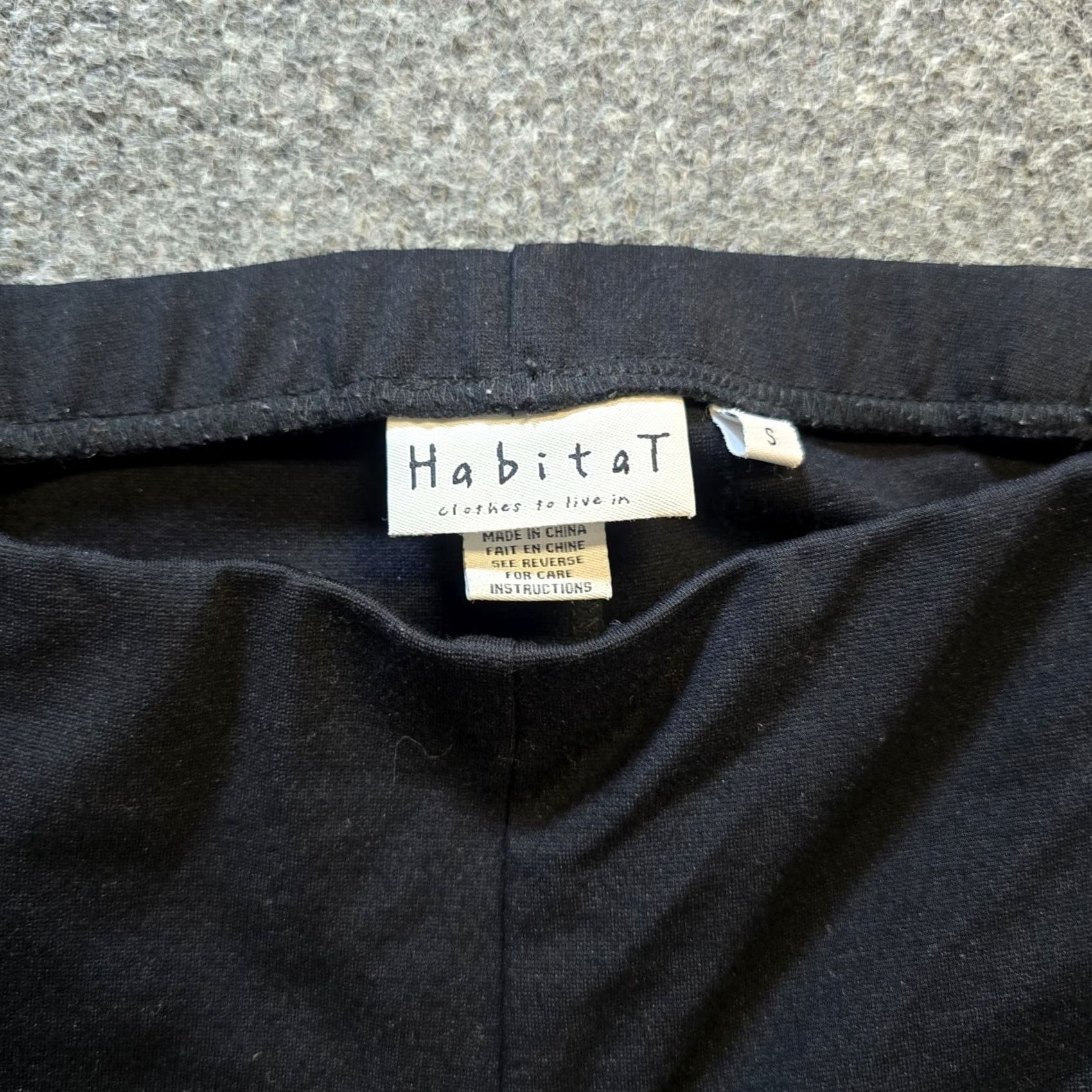 Habitat Habitat Pants Womens Small Black Straight Leg Stretch Knit Mid Rise Capsule Size 32" / US 10 / IT 46 - 3 Thumbnail