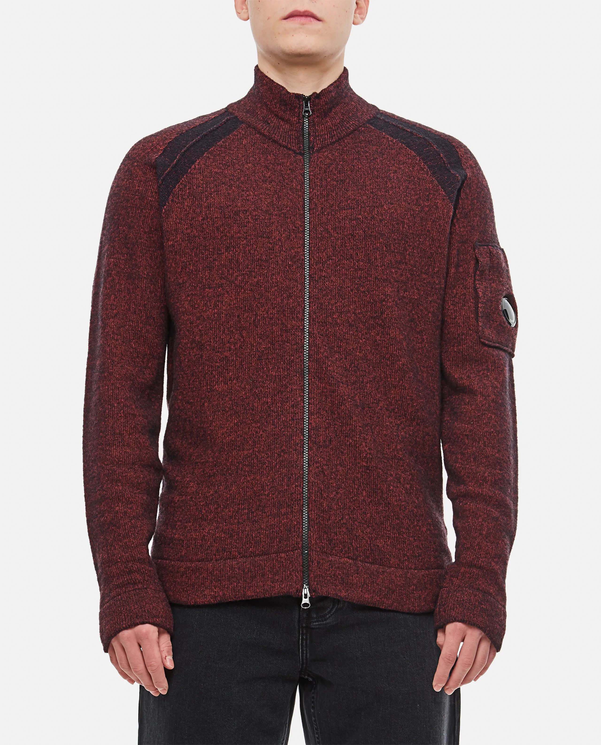 C.P. Company o1y1224 Cardigan in Burgundy Size US S / EU 44-46 / 1 - 1 Thumbnail