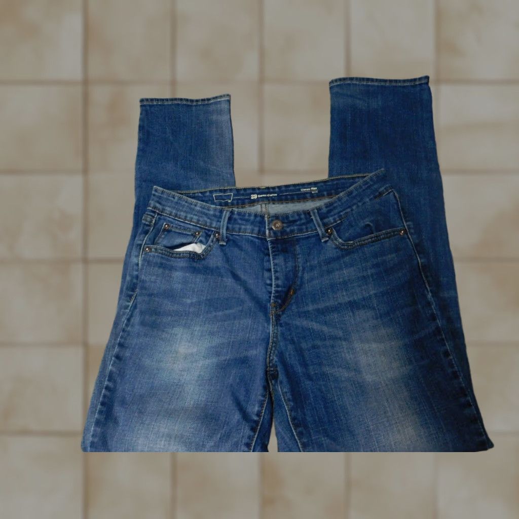 Levi's Levi's Jeans Womens Slim Straight Denim 29 Blue Classic Zipper Zip Cotton 29in Regular Inseam 29 Levi’s Demi Curve Size 29" - 1 Thumbnail