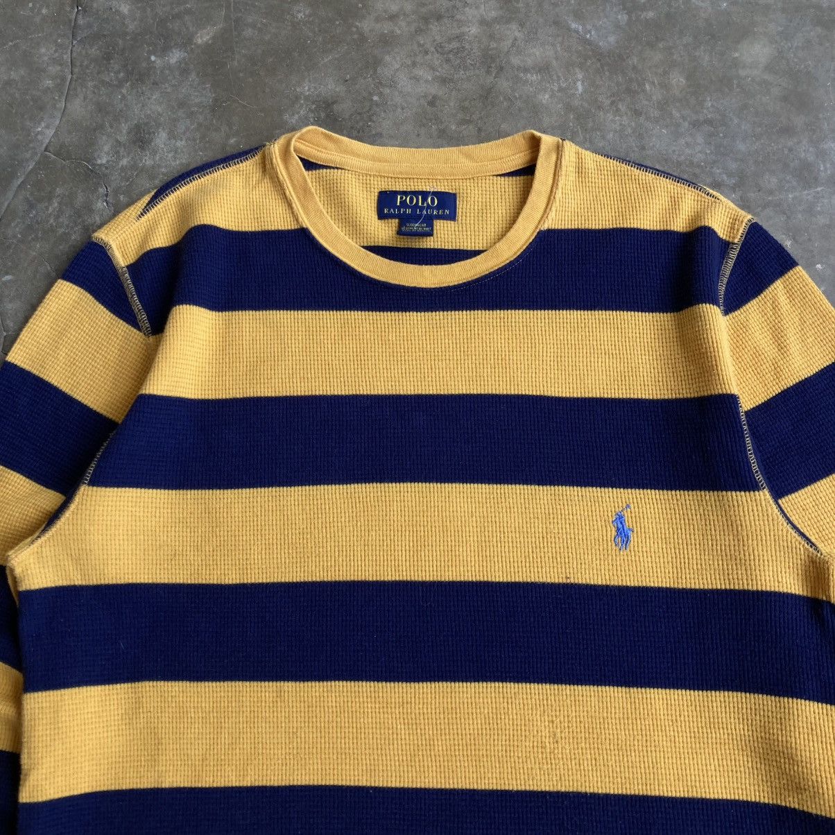 Polo Ralph Lauren Vintage Polo Ralph Lauren Thermal Waffle Striped Longslevee Size US M / EU 48-50 / 2 - 3 Thumbnail