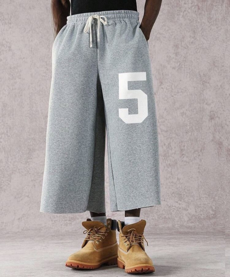 Other Gray Cropped Wide-Leg Sweatpants Size US 31 - 4 Thumbnail