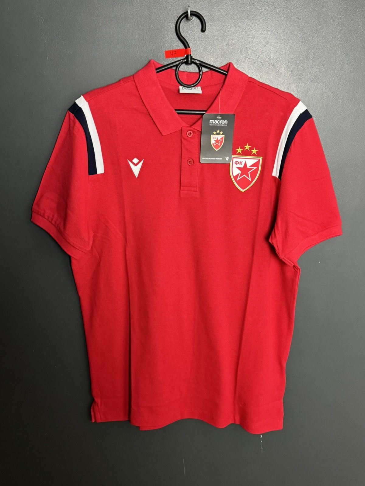 Macron New Crvena Zvezda Red Star Training Football T-Shirt Size US M / EU 48-50 / 2 - 1 Thumbnail