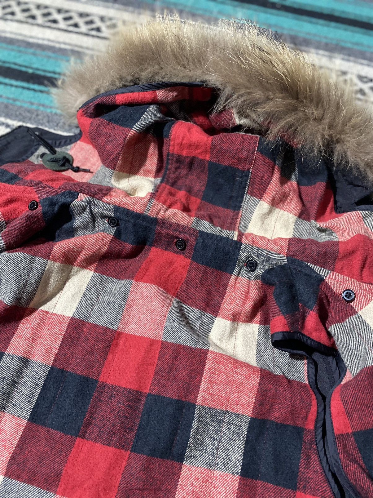 If Six Was Nine × Japanese Brand × Le Grande Bleu (L.G.B.) 2000s - Ships Fur Faux Parka Jacket Size US S / EU 44-46 / 1 - 7 Thumbnail