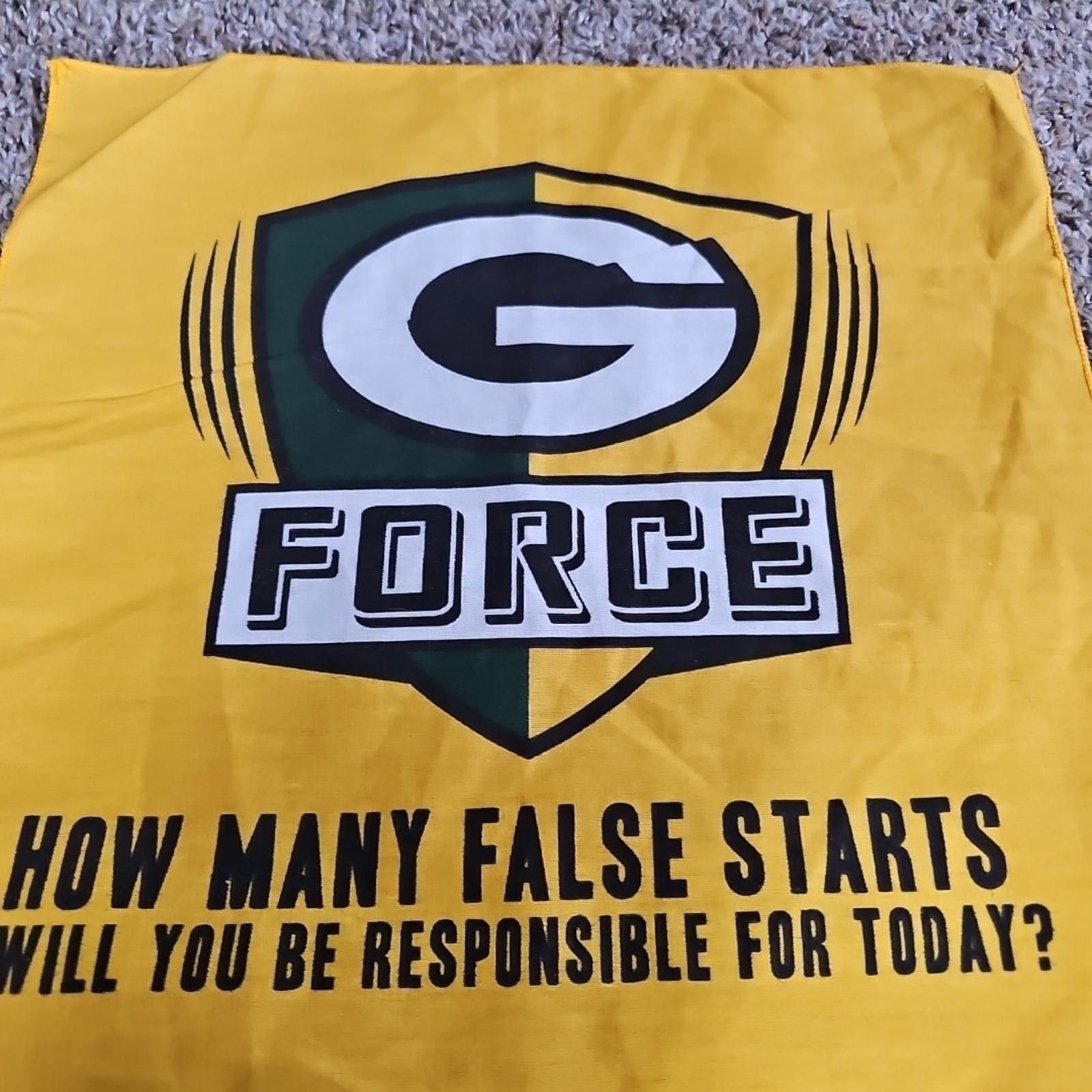 Other Green Bay Packers G FORCE Flag Hankerchief Size ONE SIZE - 2 Thumbnail