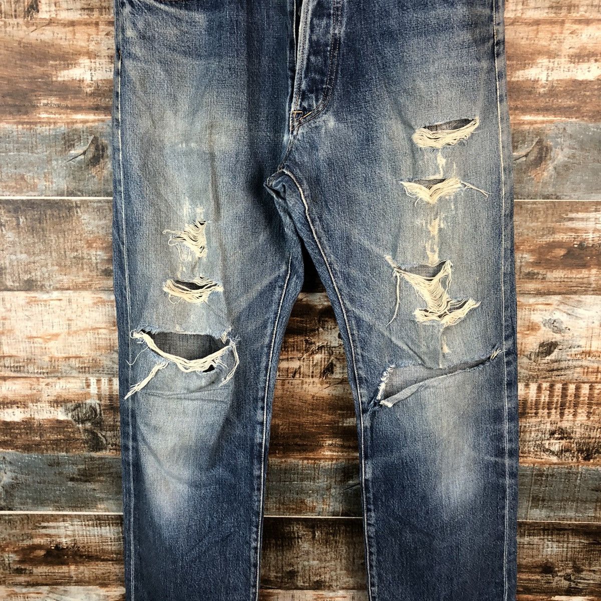 Johnbull DLL John Bull Blue Distressed ripped denim Pants #C137 Size US 31 - 5 Thumbnail