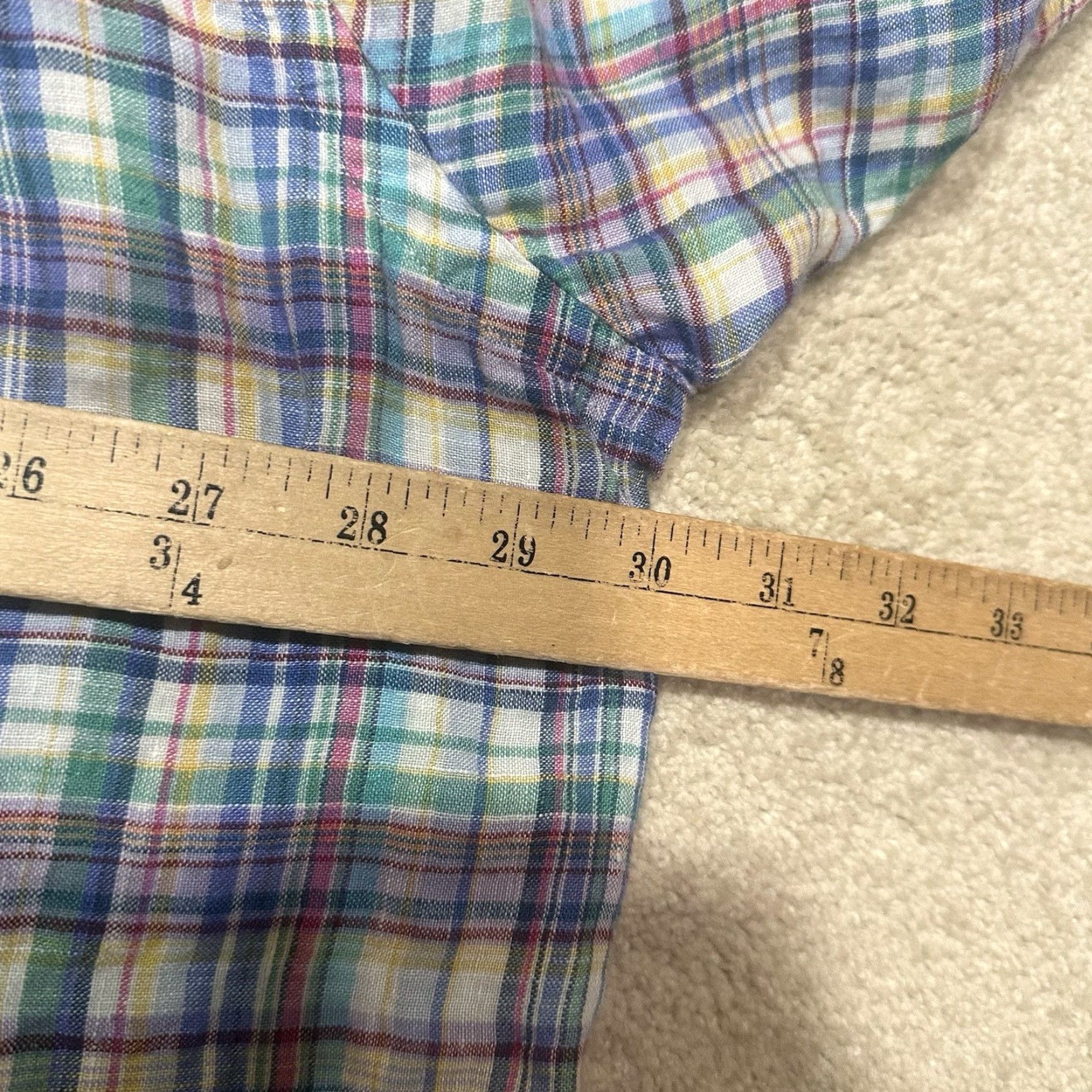 Polo Ralph Lauren Polo Ralph Lauren Linen Button-Up Shirt Mens XL Colorful Plaid Preppy Easter Button-Down Classic Mens Shirt Size US XL / EU 56 / 4 - 7 Thumbnail