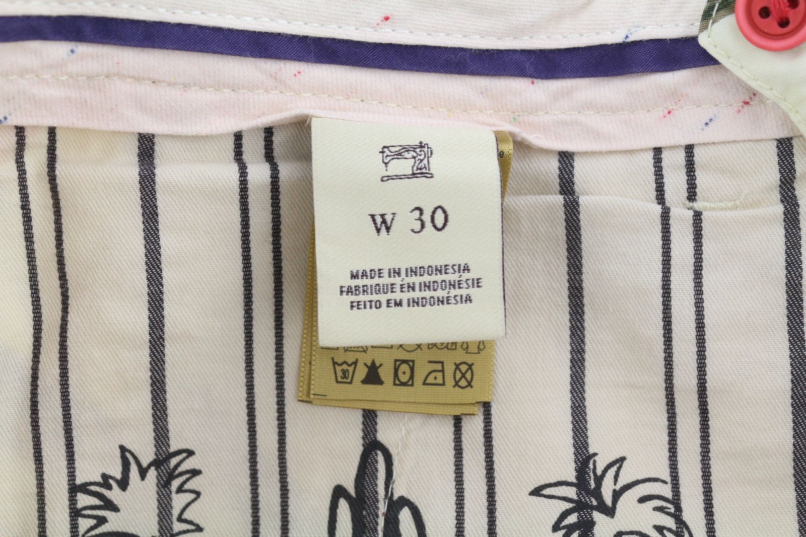 Scotch & Soda W30 Chino Colourful Leaf Pattern Pockets Logo 84172 Size US 30 / EU 46 - 8 Thumbnail
