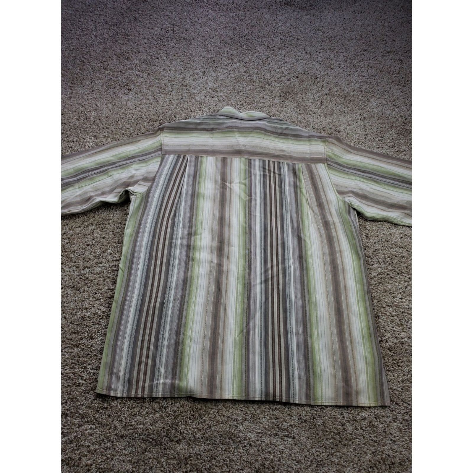 Tommy Bahama Tommy Bahama Shirt Multicolor Striped Lyocell Button Up Long Sleeve Men M Size US M / EU 48-50 / 2 - 7 Thumbnail