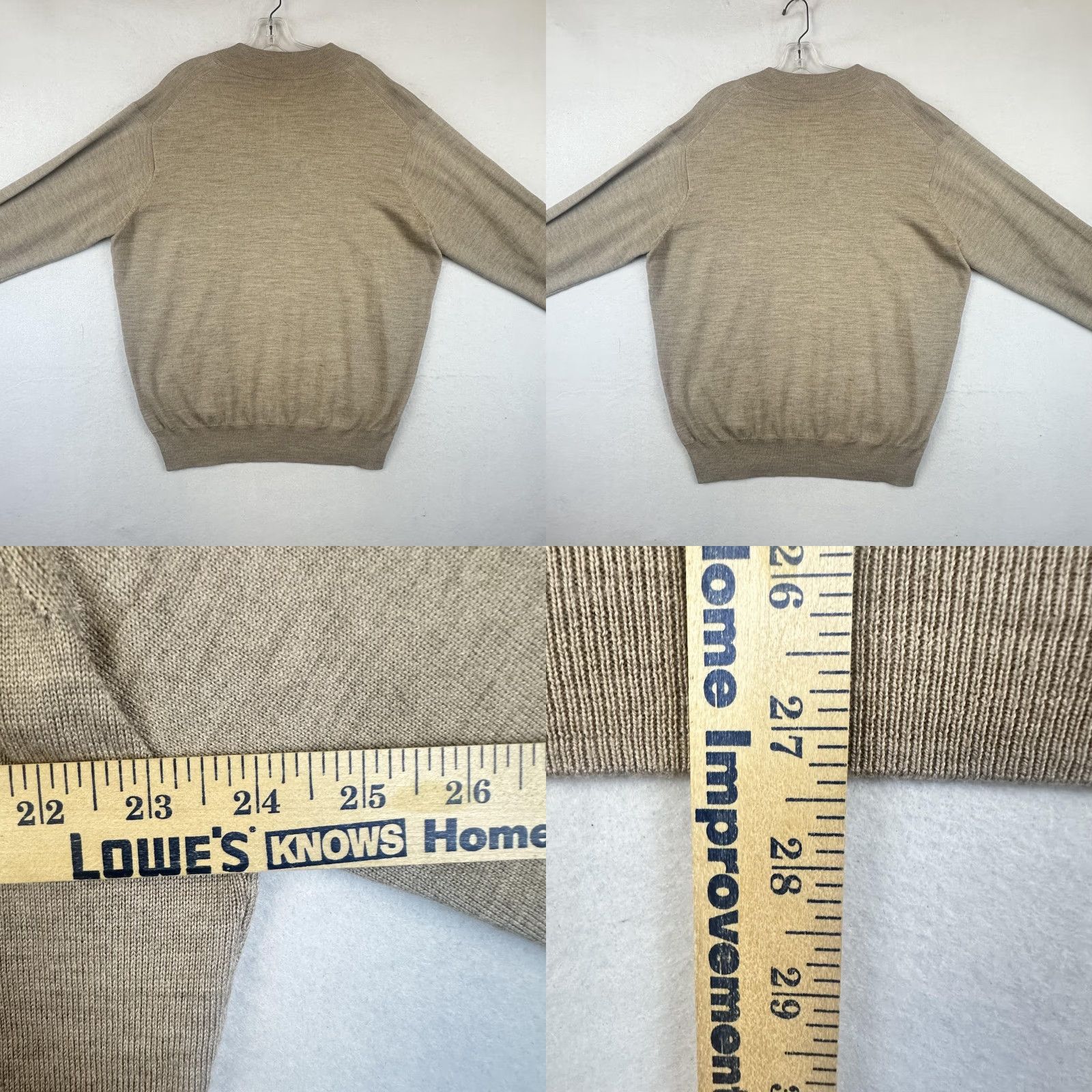 Peter Millar Peter Millar Sweater Mens XL Beige Mock Neck 1/4 Zip Pullover Merino Wool Blend Knit Solid Vintage No hole Flaw Size US XL / EU 56 / 4 - 8 Thumbnail