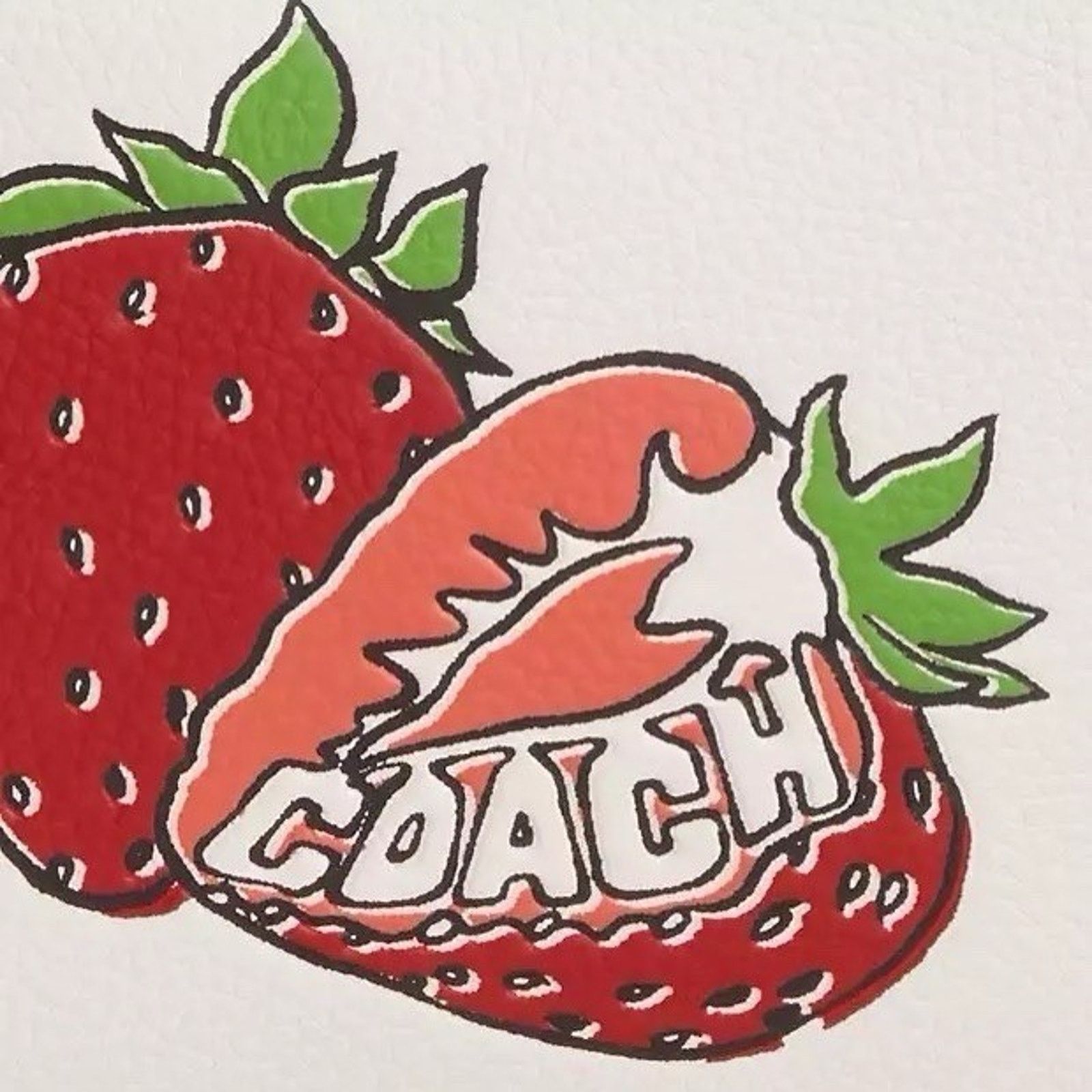 Coach NWT COACH Jamie Camera Bag Strawberry Graphic Chalk CBA65 Size ONE SIZE - 8 Thumbnail
