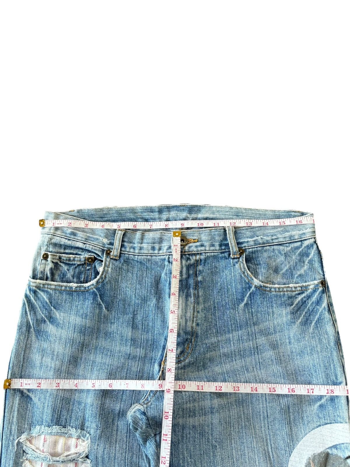 Japanese Brand Vintage Japanese Brand Embroidery Devil Distress Baggy Jeans Size US 34 / EU 50 - 7 Thumbnail